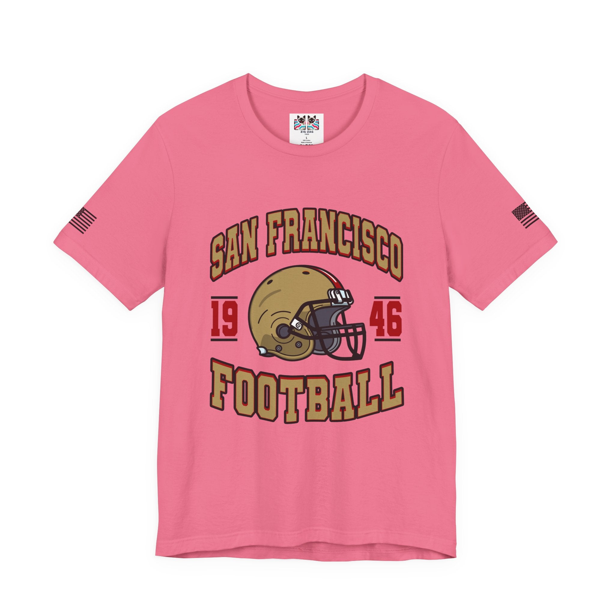 San Francisco Football T-Shirt, 1946 Arch Helmet Graphic Tee, SF Bay Area Fan Shirt, Vintage Retro Football Shirt, Unisex