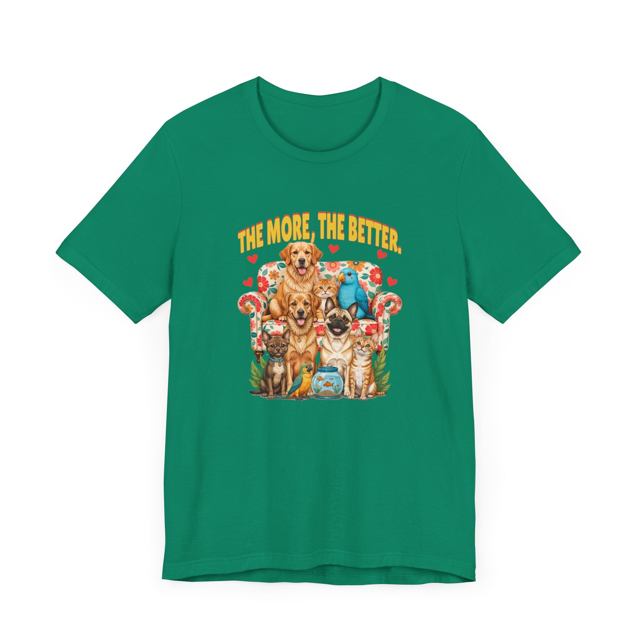 The More Paws The Better Shirt Funny Pet Family Tee for Multi Pet Homes and Animal Lovers Who Think More Fur Equals More Joy