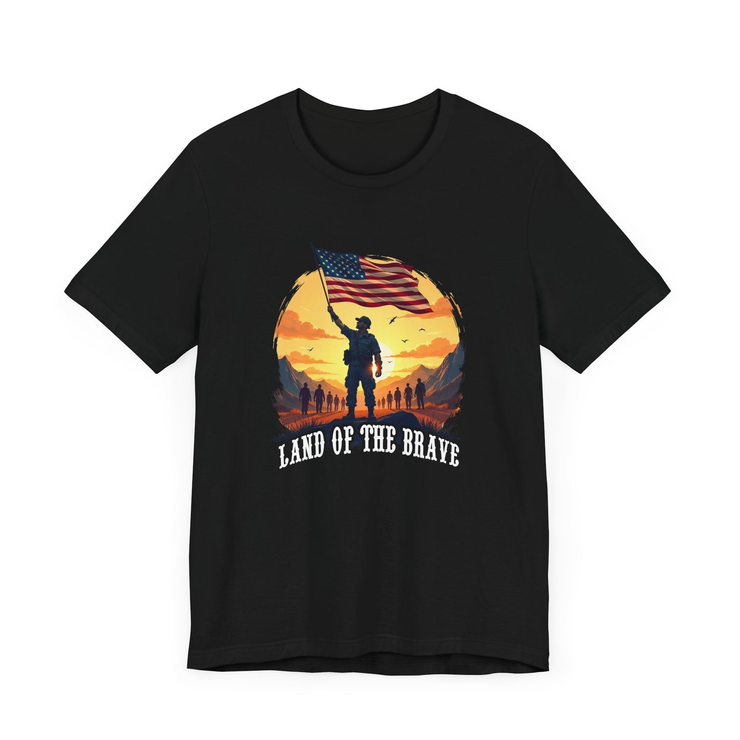 Land of the Brave Shirt Patriotic American Graphic Tee for Those Who Honor Courage Sacrifice and the Stories That Built Our Nation