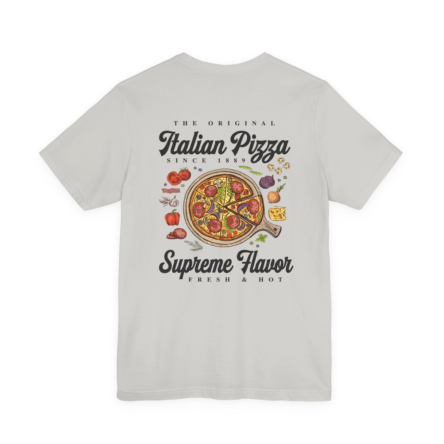 The Original Italian Pizza T-Shirt – Supreme Flavor with Classic Ingredients Graphic