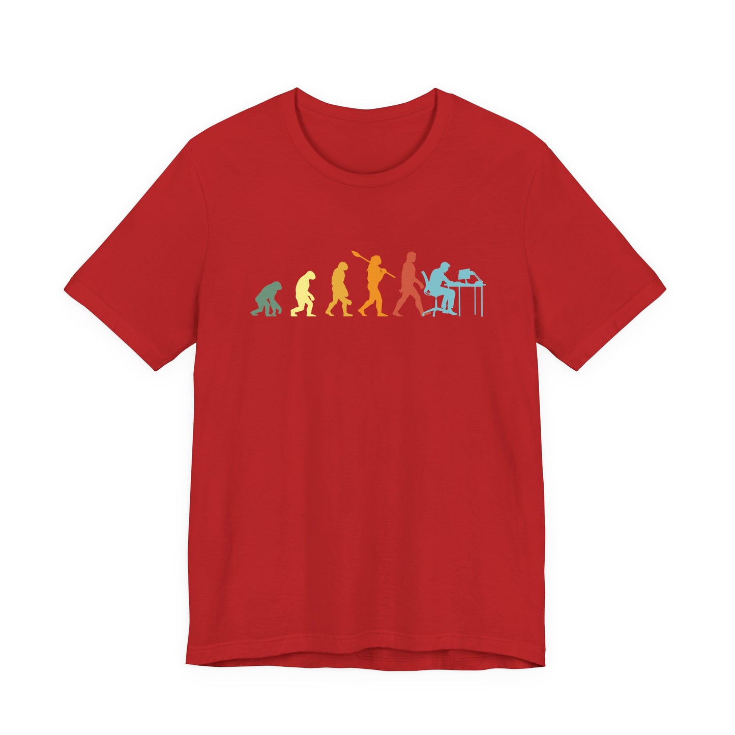 Evolution of Man to Computer User T-Shirt
