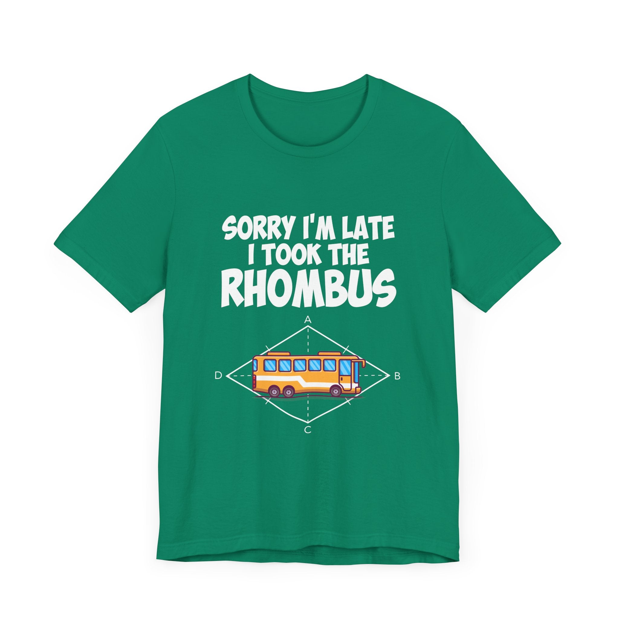 Math Joke Shirt – I Took the Rhombus Geometry Bus Graphic