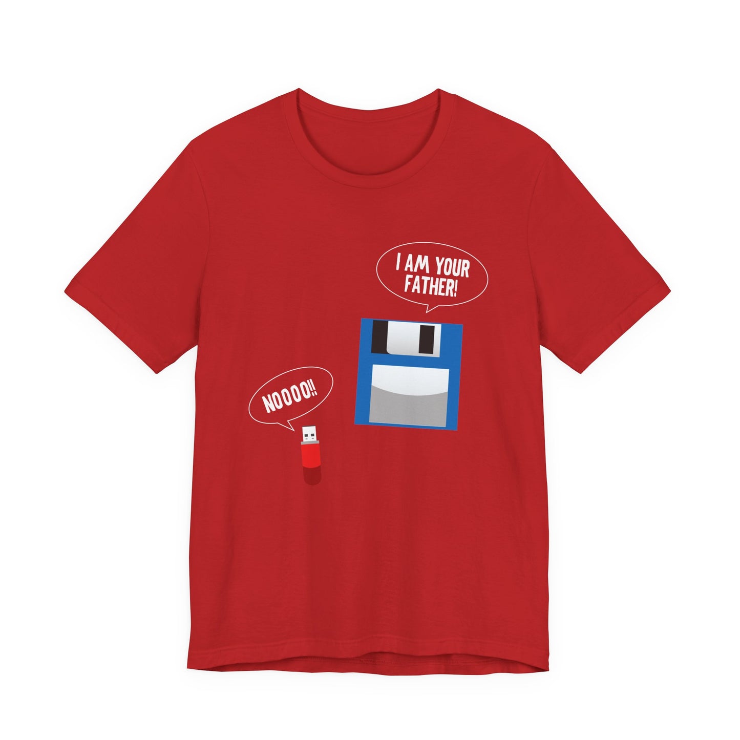 Funny Floppy Disk and USB Drive T-Shirt – I’m Your Father Retro Tech Meme