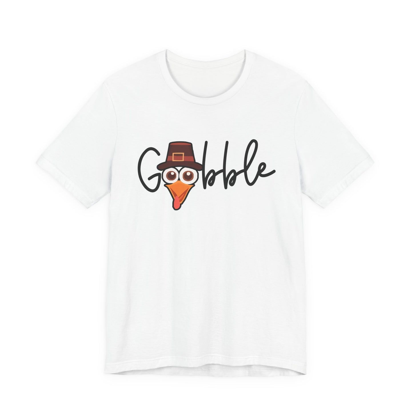 Gobble Turkey Head Cursive T-Shirt