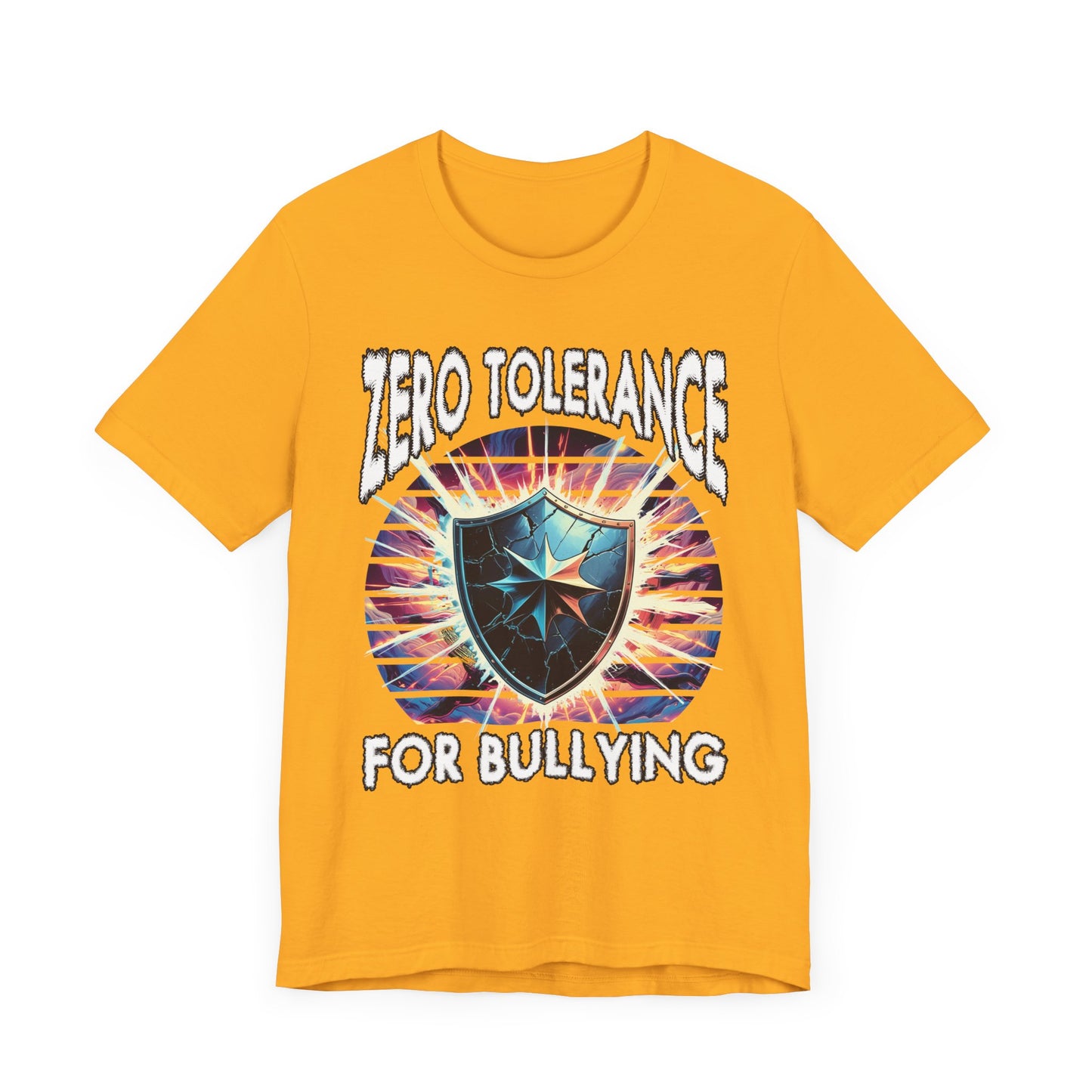 Zero Tolerance for Bullying | Strong Shield with Bright Flashlight & Glow T-Shirt