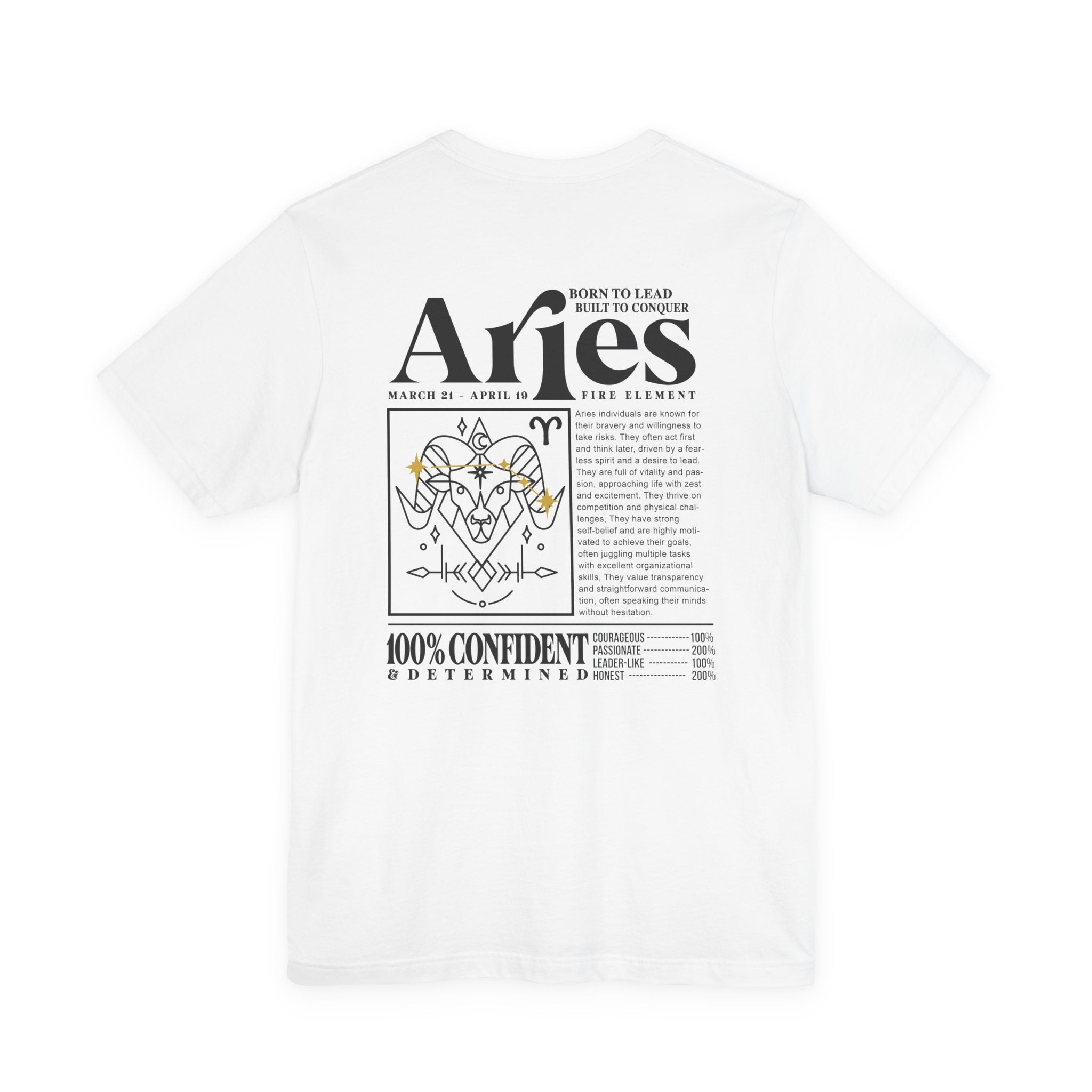 Aries Zodiac T-Shirt – Born to Lead, Built to Conquer