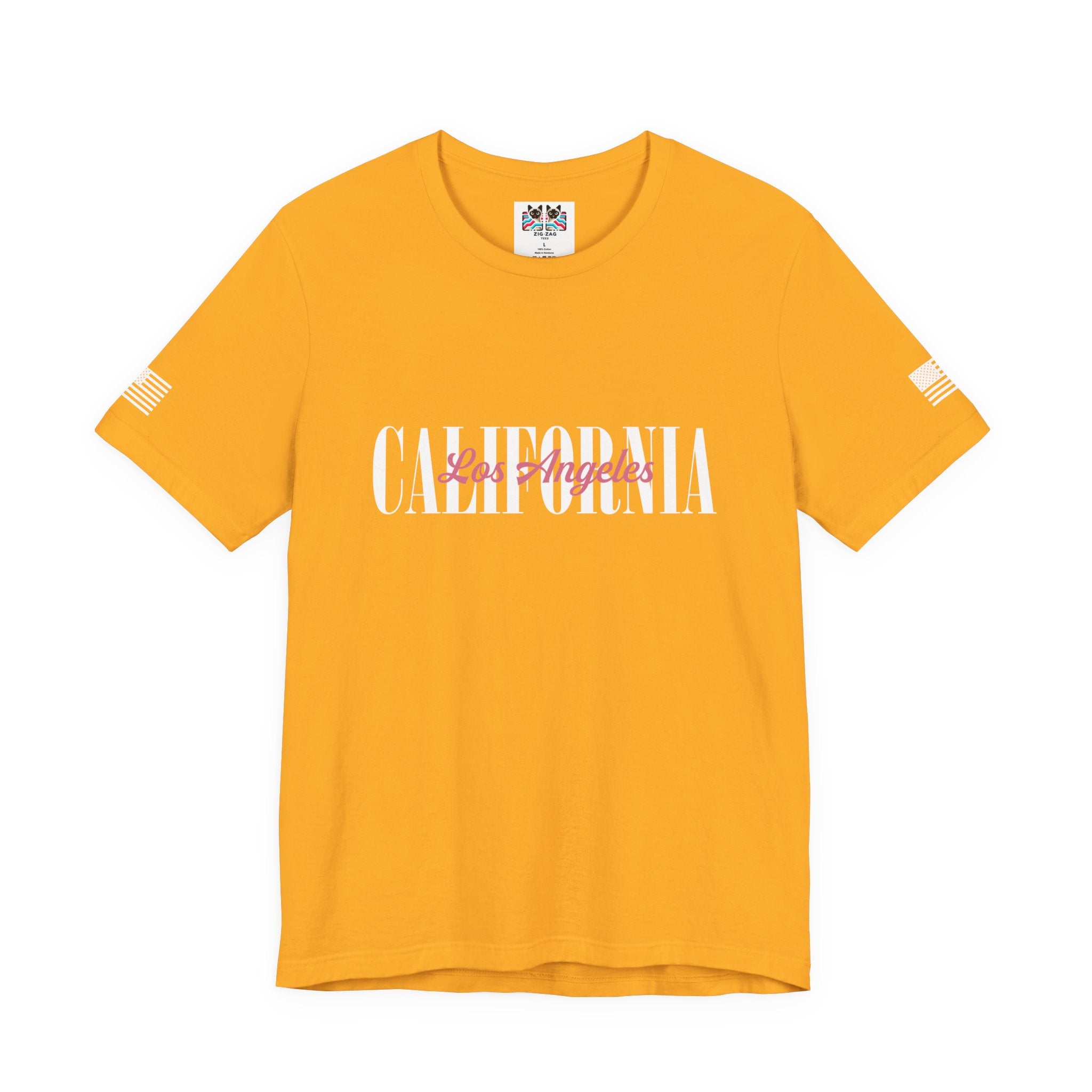 Los Angeles California Since 1850 Retro Palm Tee – Warm Sunset Square Graphic Shirt