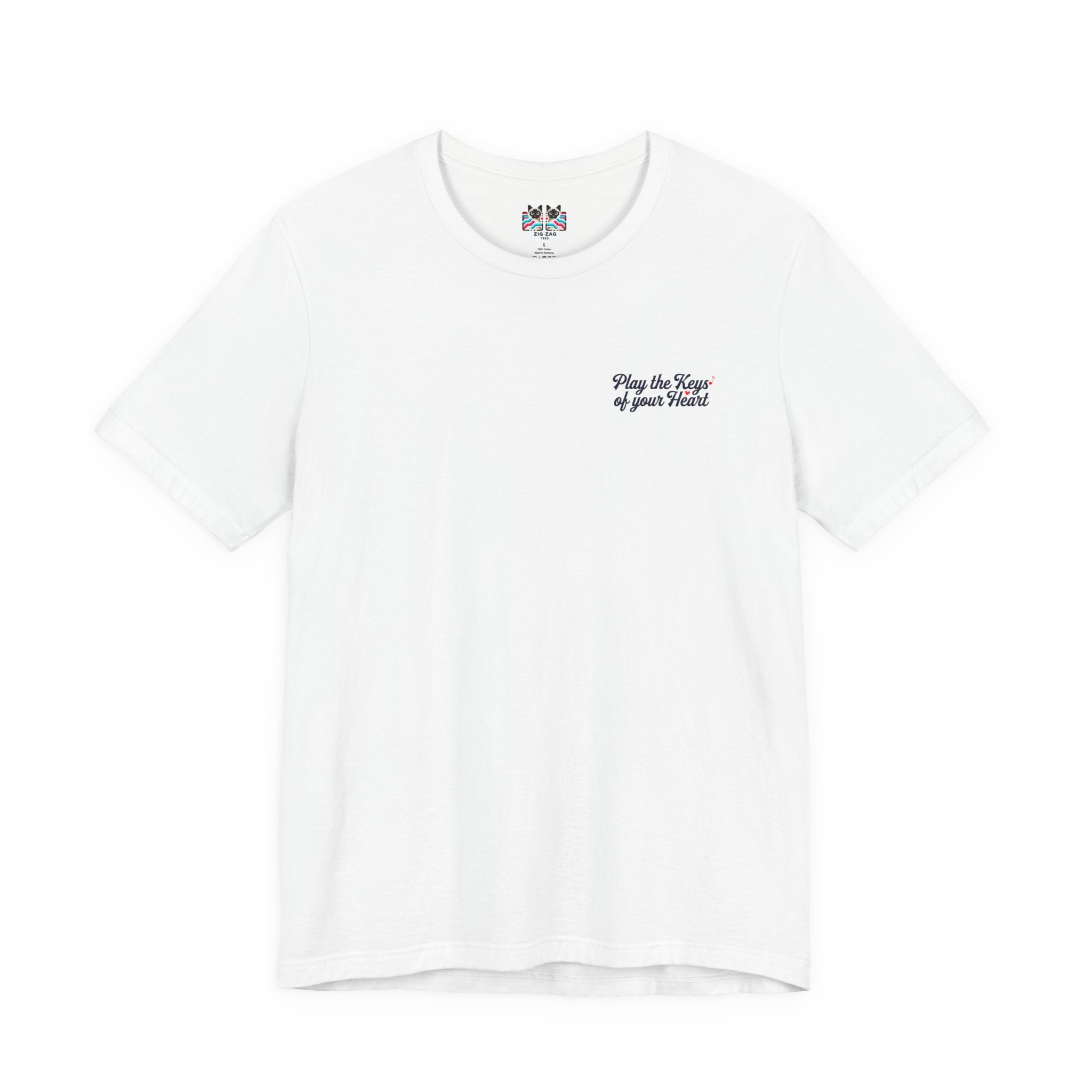 Grand Piano Keys of the Heart T-Shirt – Musician Artistic Graphic