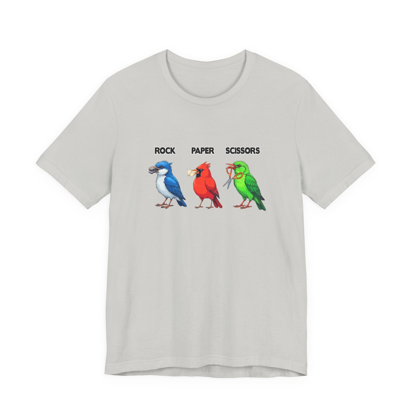 Rock Paper Scissors Bird Paw Tshirt Funny Avian Game Design