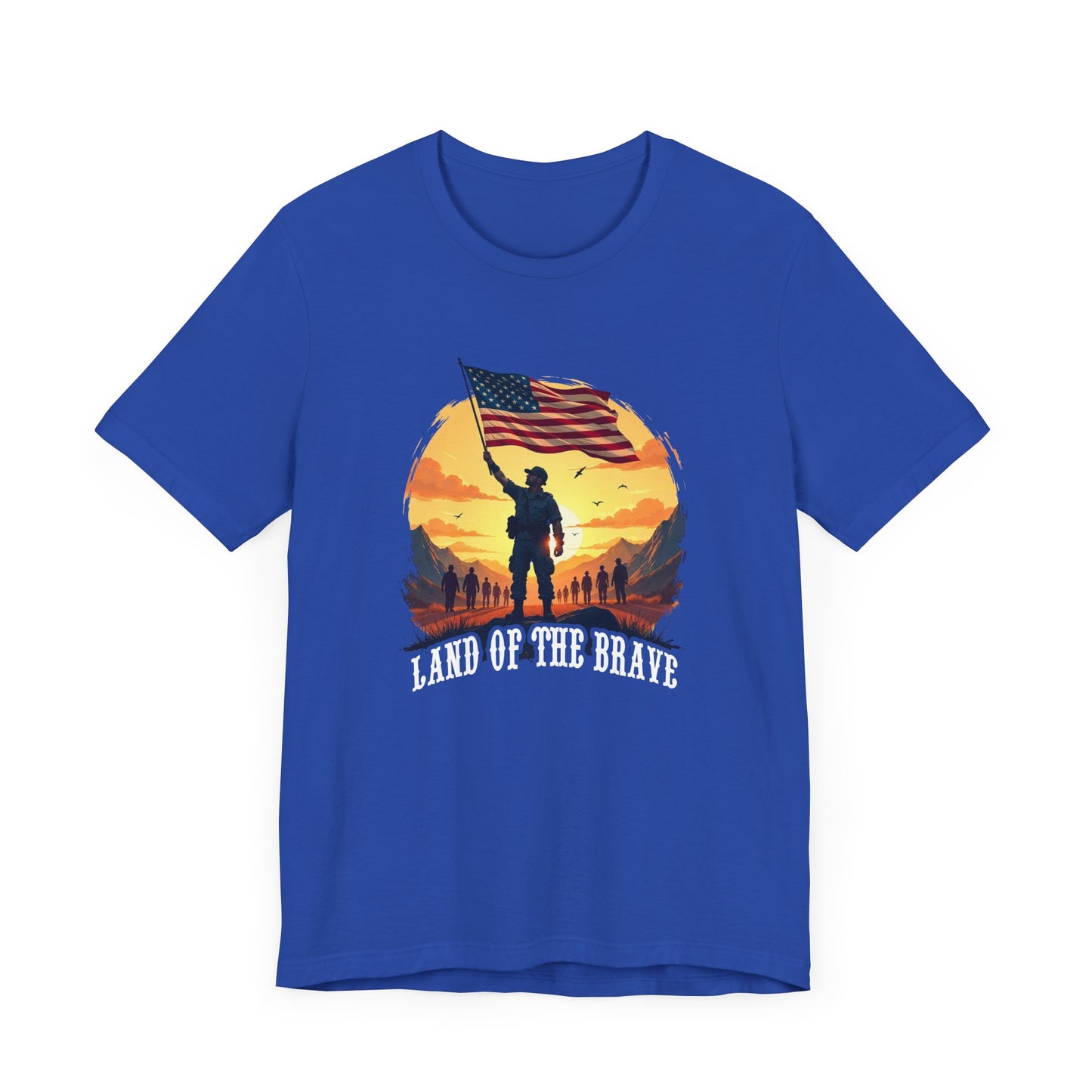 Land of the Brave Shirt Patriotic American Graphic Tee for Those Who Honor Courage Sacrifice and the Stories That Built Our Nation