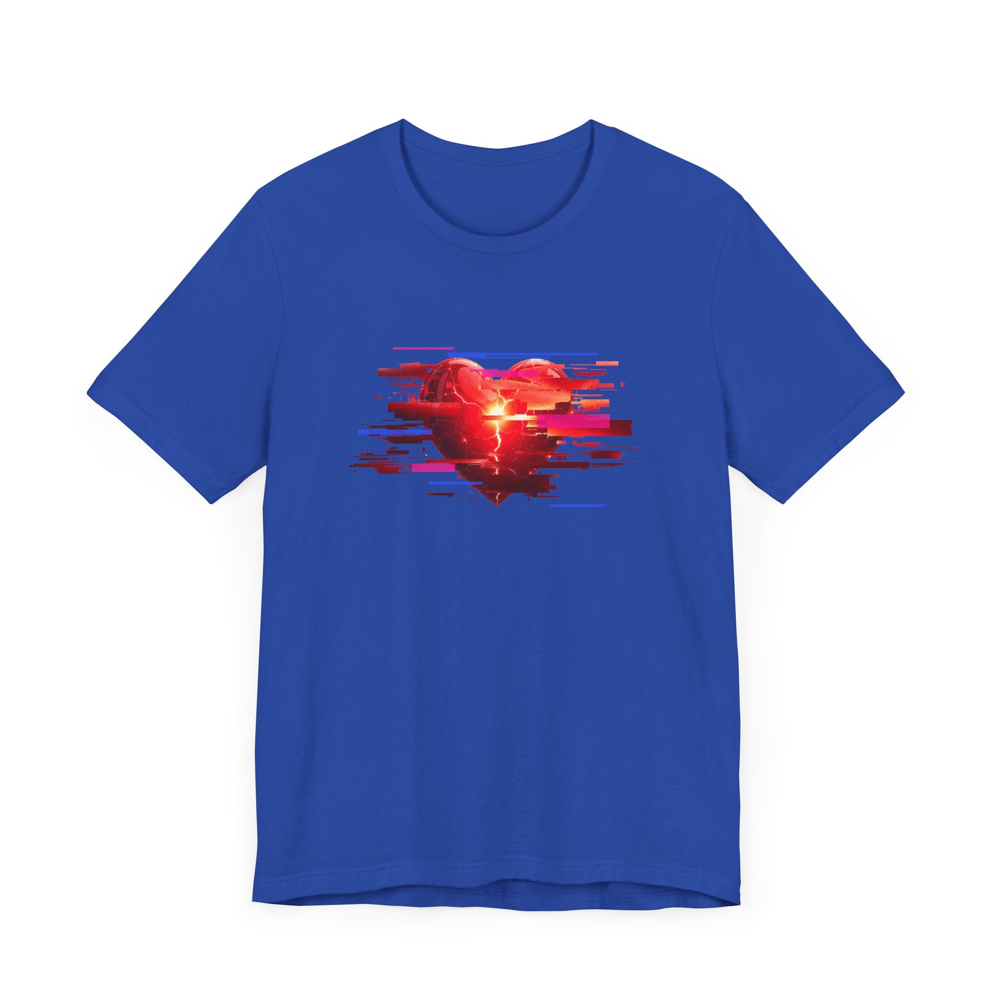 Glitch Heart – Modern Art Heart with Color Patch Rectangles Graphic T-Shirt