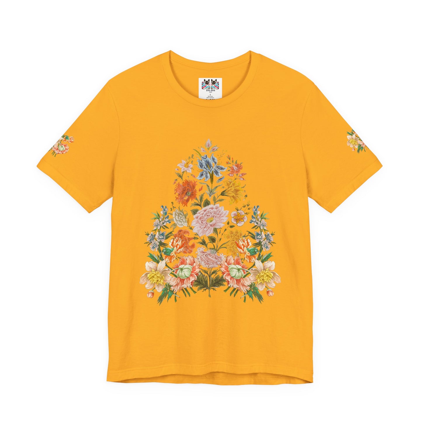 Vintage Botanical Floral T-Shirt – Wildflower Triangle Garden Art Graphic Tee