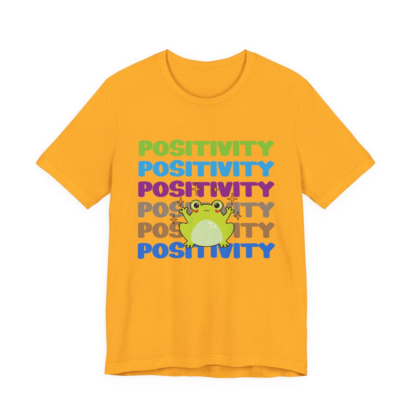 Happy Frog Positivity T-Shirt – Cute Green Frog Graphic Motivational Tee