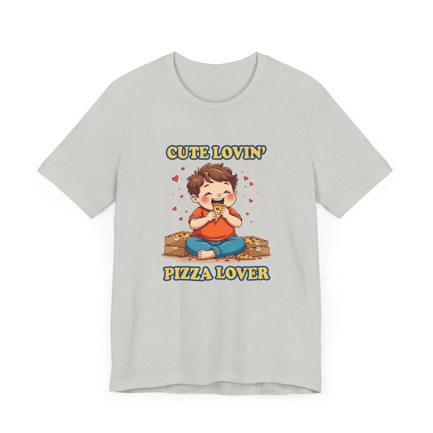 Cute Lovin’ Pizza Lover T-Shirt – Adorable Kid Eating Pizza Graphic