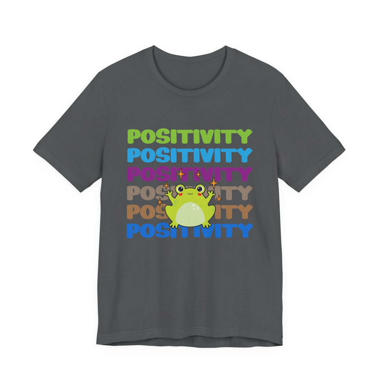 Happy Frog Positivity T-Shirt – Cute Green Frog Graphic Motivational Tee