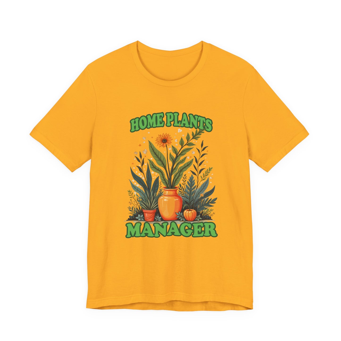 Home Plants Manager Tshirt – Botanical Flower Pots Graphic
