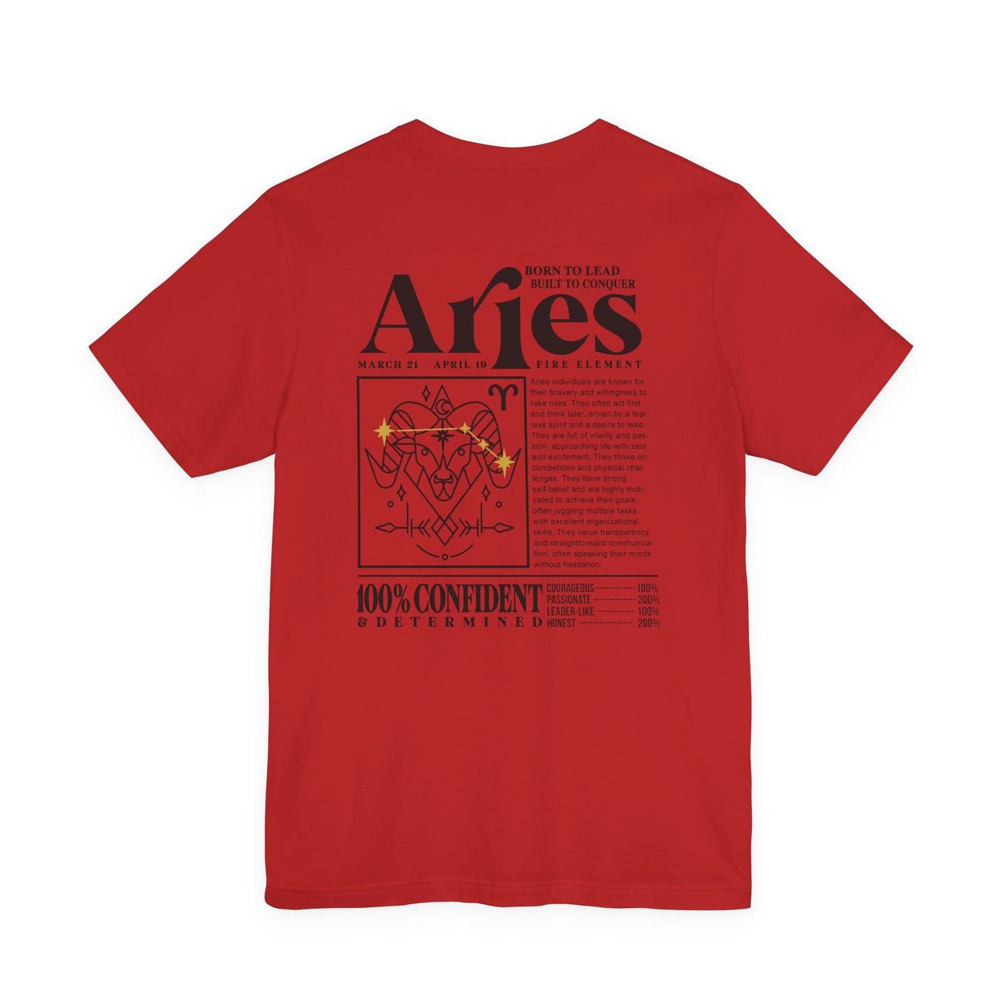 Aries Zodiac T-Shirt – Born to Lead, Built to Conquer