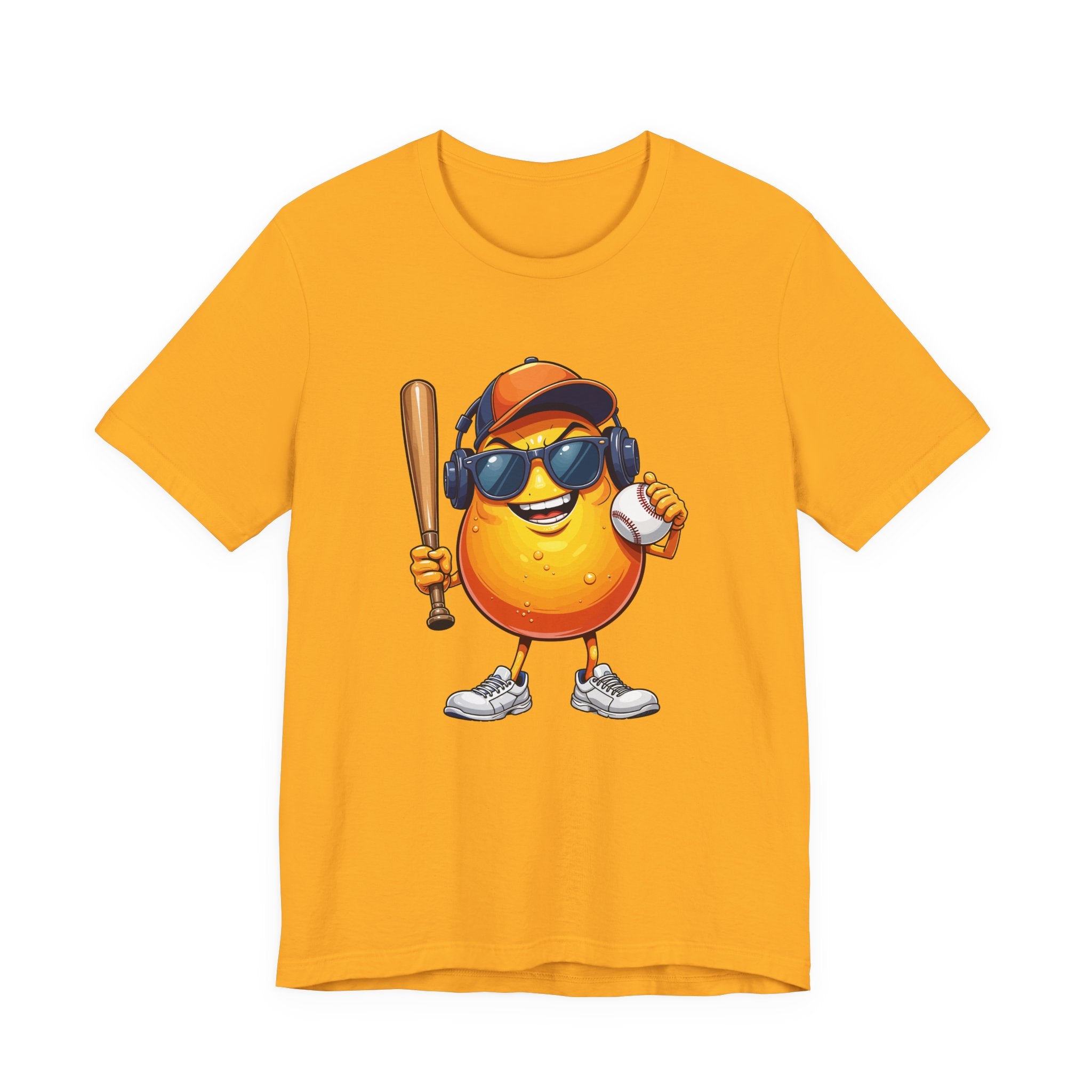 Happy Papaya Baseball Mascot Tshirt Fun Sports Fruit Character Design