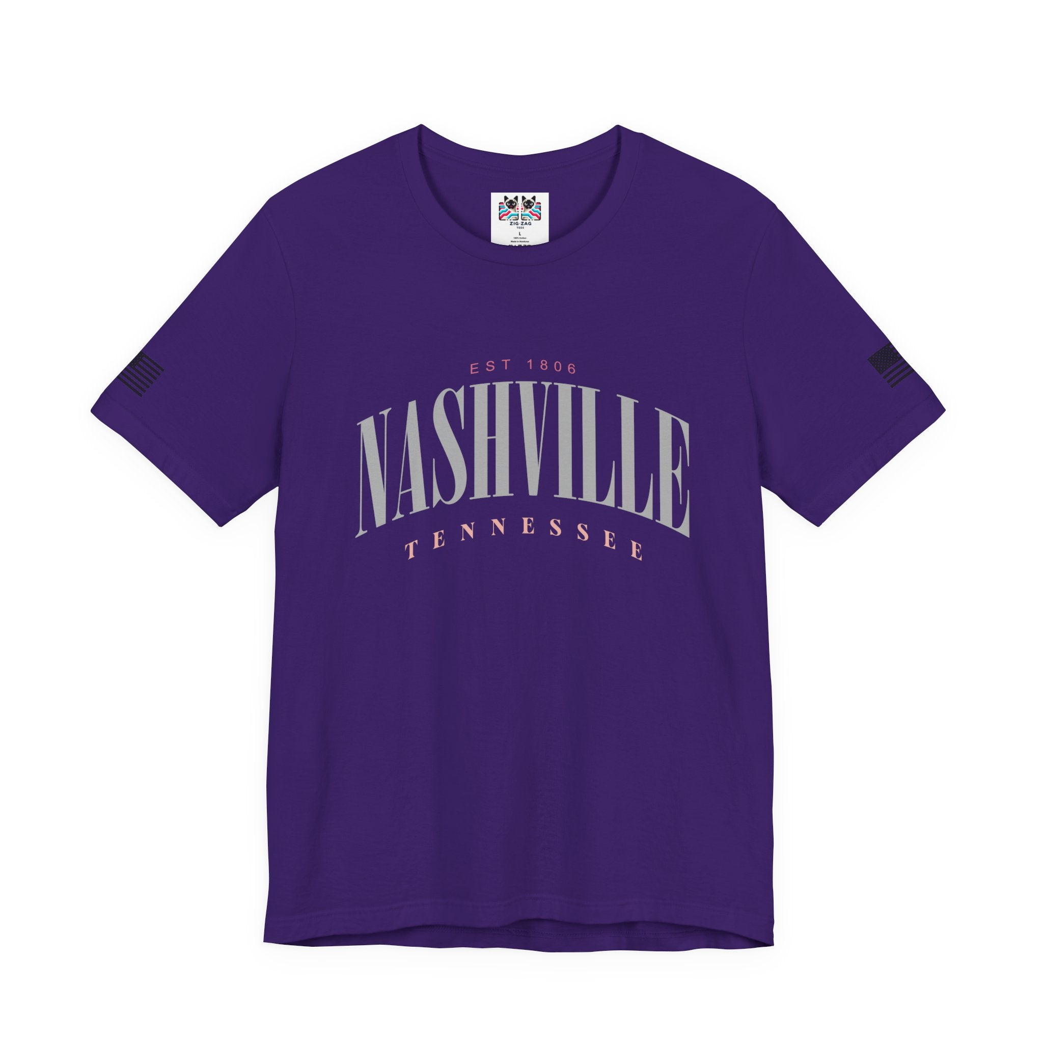 Nashville Tennessee EST 1806 T-Shirt – Faded Soft Arch Typography Tee