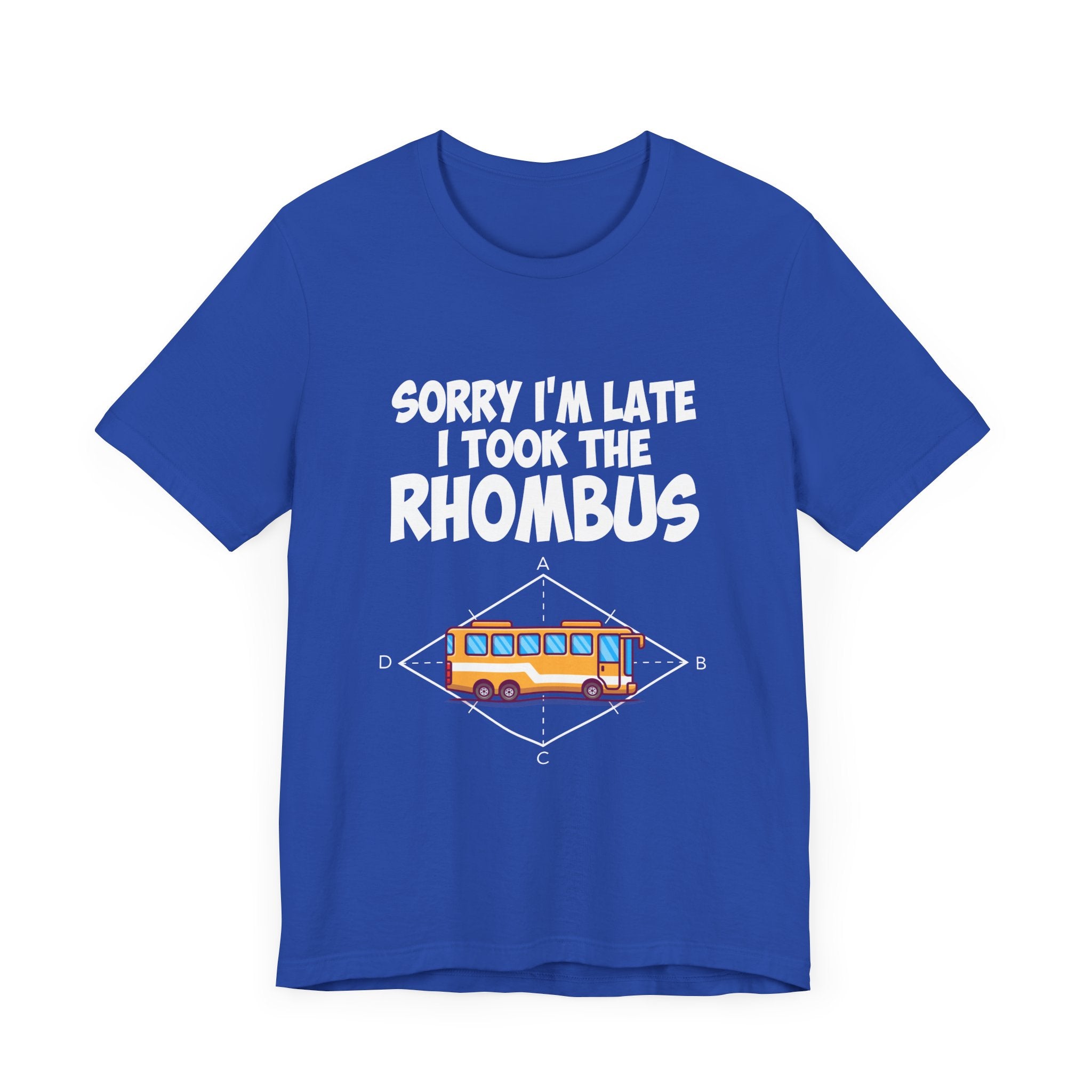 Math Joke Shirt – I Took the Rhombus Geometry Bus Graphic