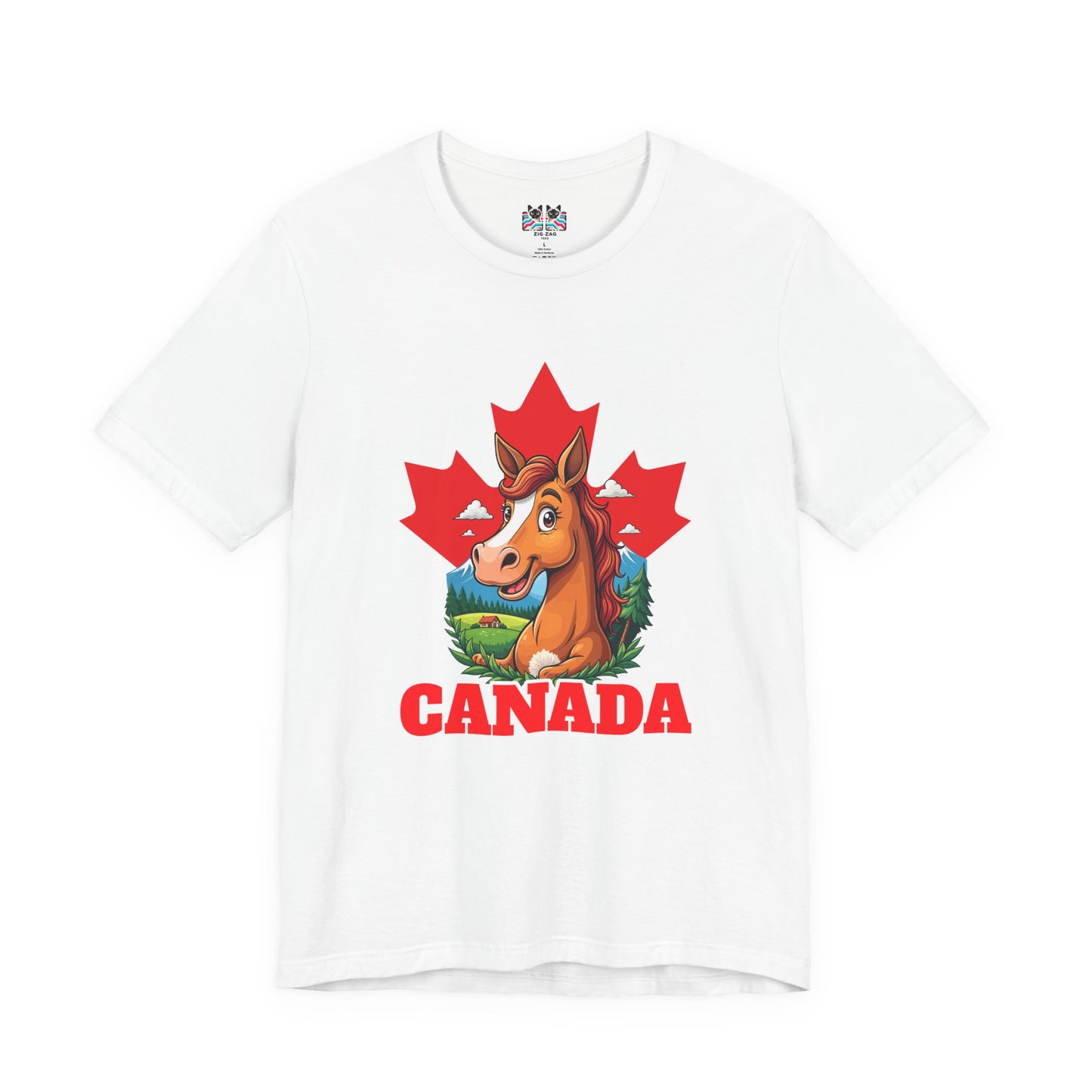Canada Maple Horse Cartoon T-Shirt