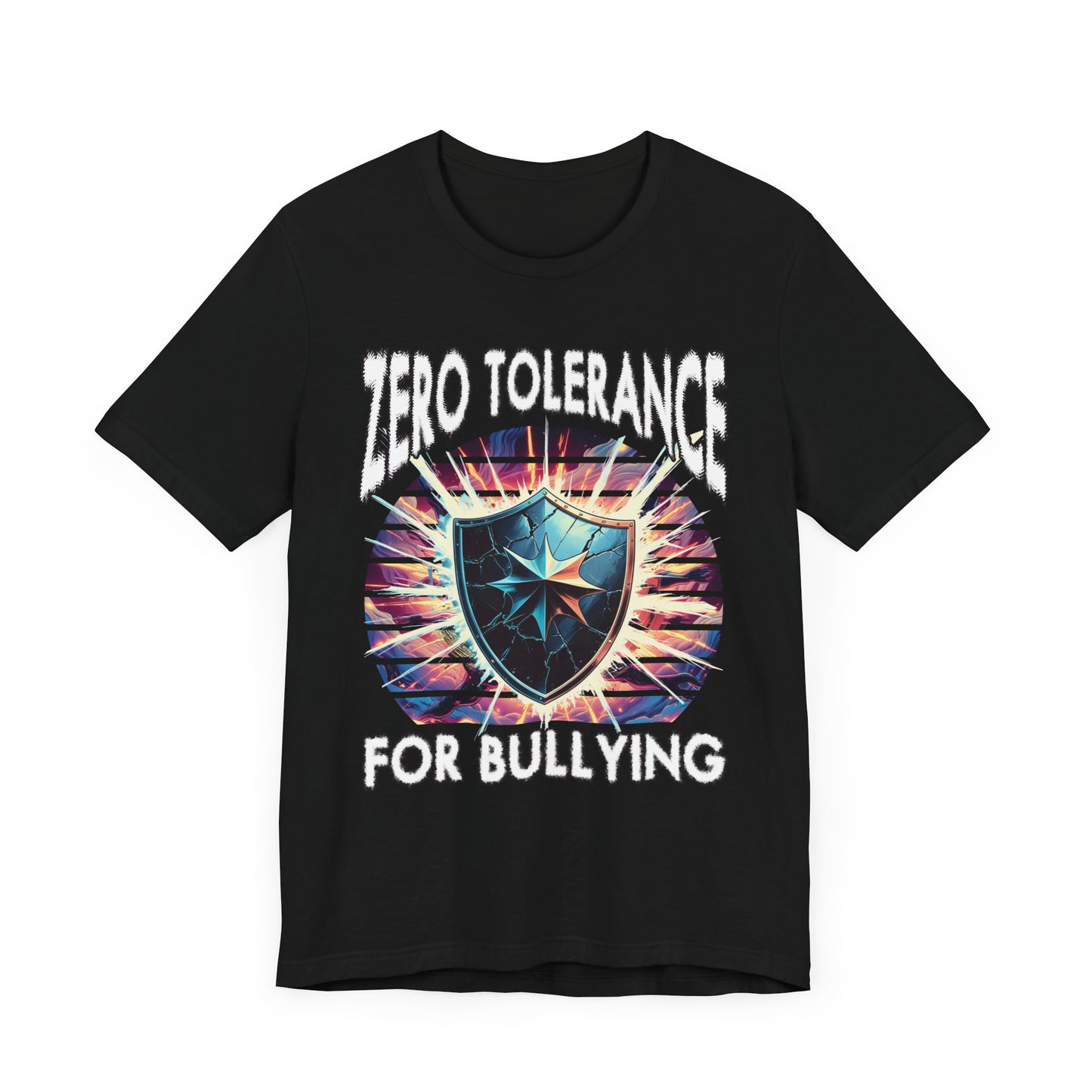 Zero Tolerance for Bullying | Strong Shield with Bright Flashlight & Glow T-Shirt