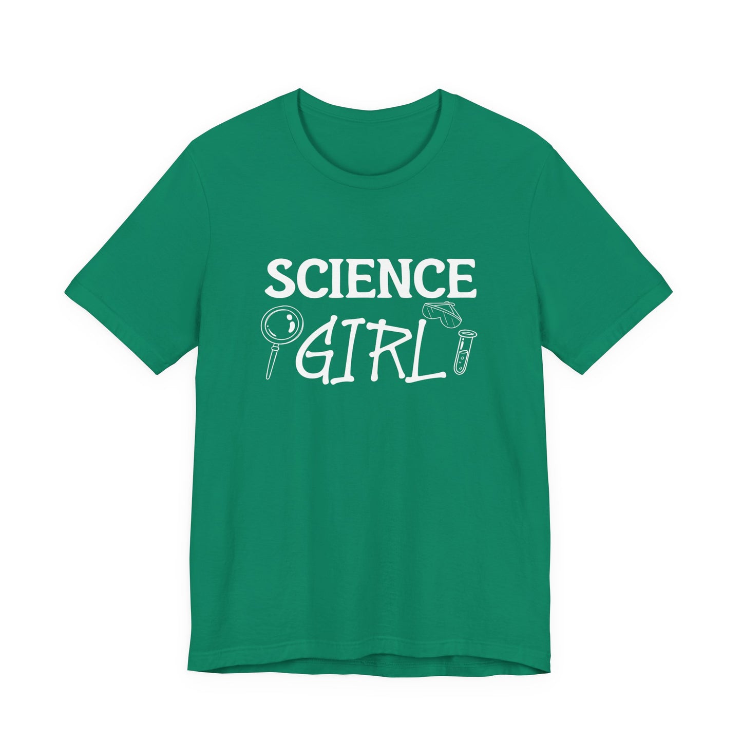 Science Girl T-Shirt – Cute STEM Graphic with Lab Equipment for Women and Girls
