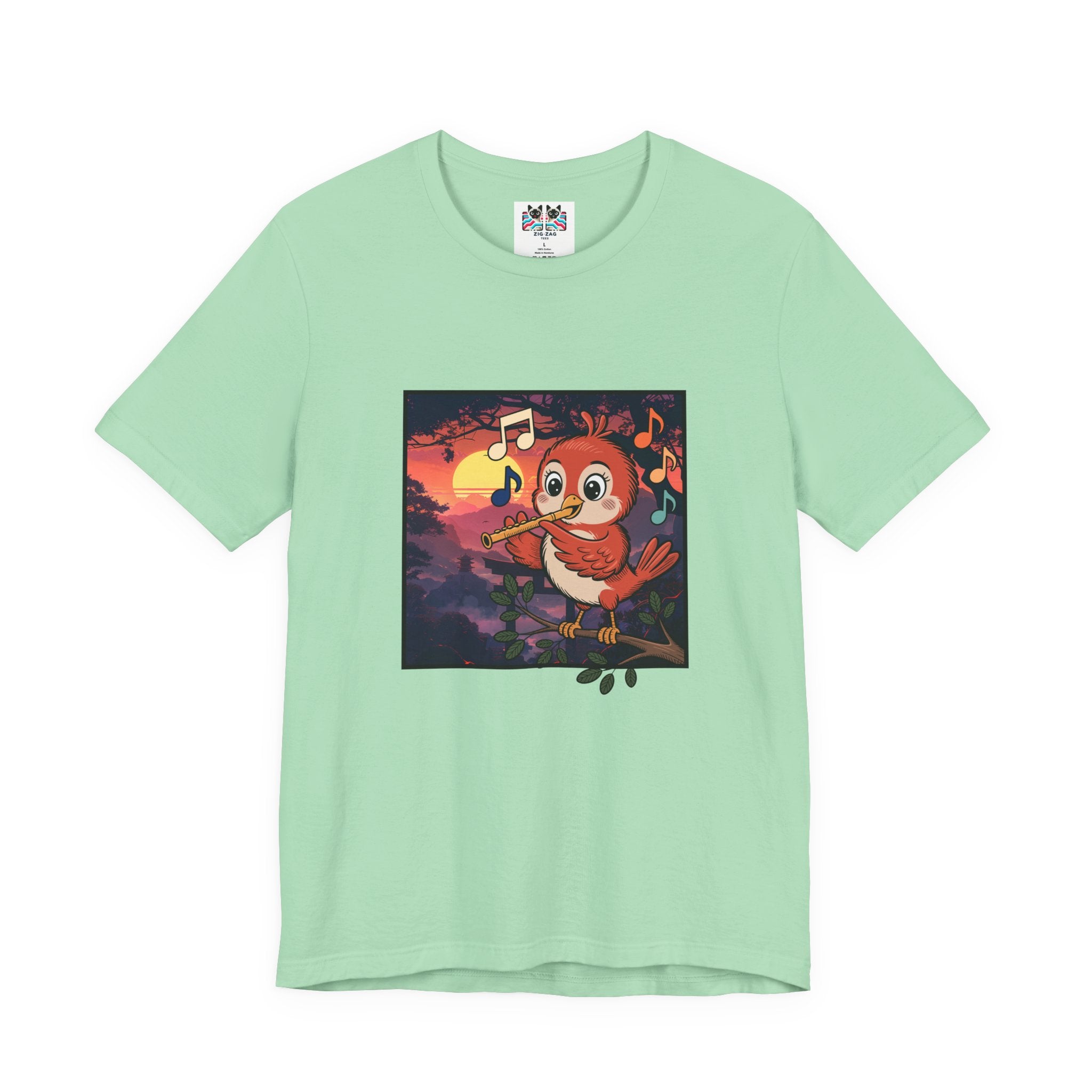 Bird Is Nature’s Flute Sunrise Music T-Shirt