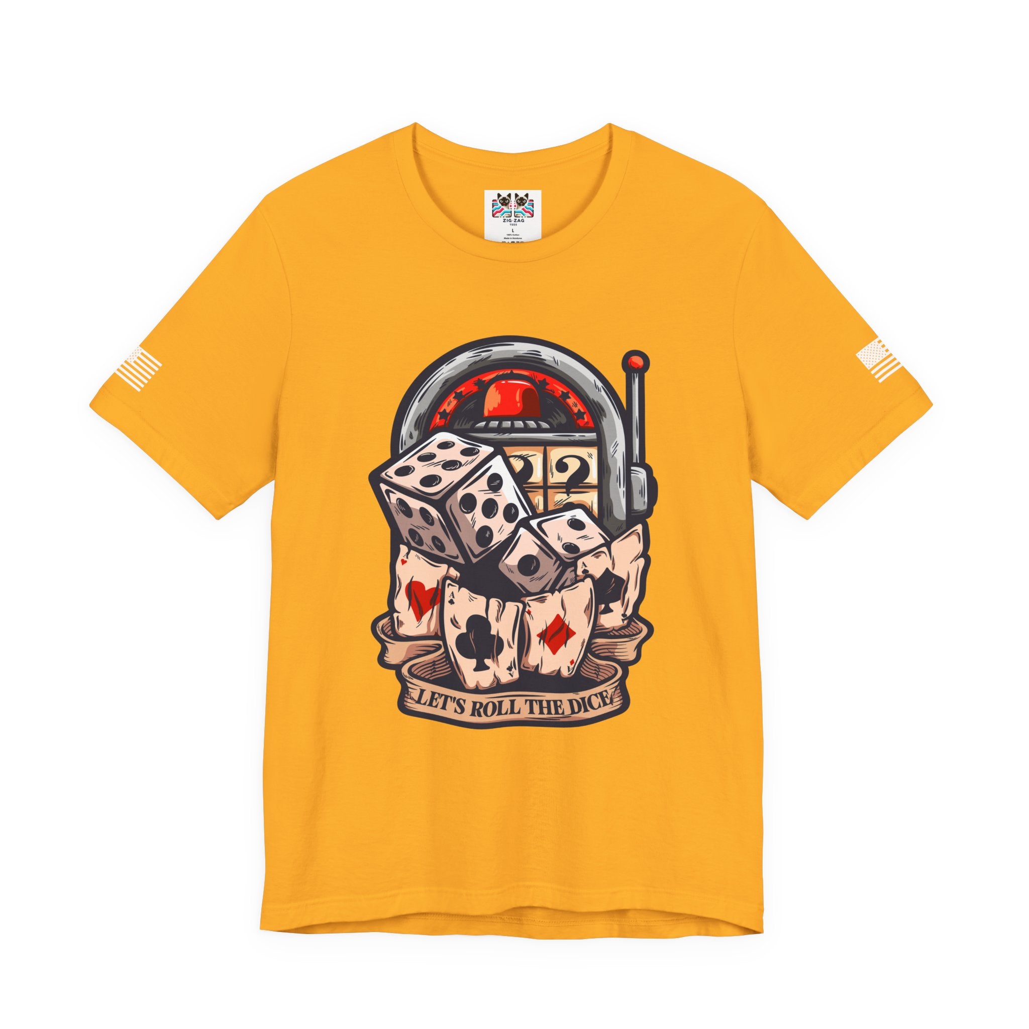 Let's Roll the Dice T-Shirt – Casino Slot Machine Poker Cards Graphic Tee