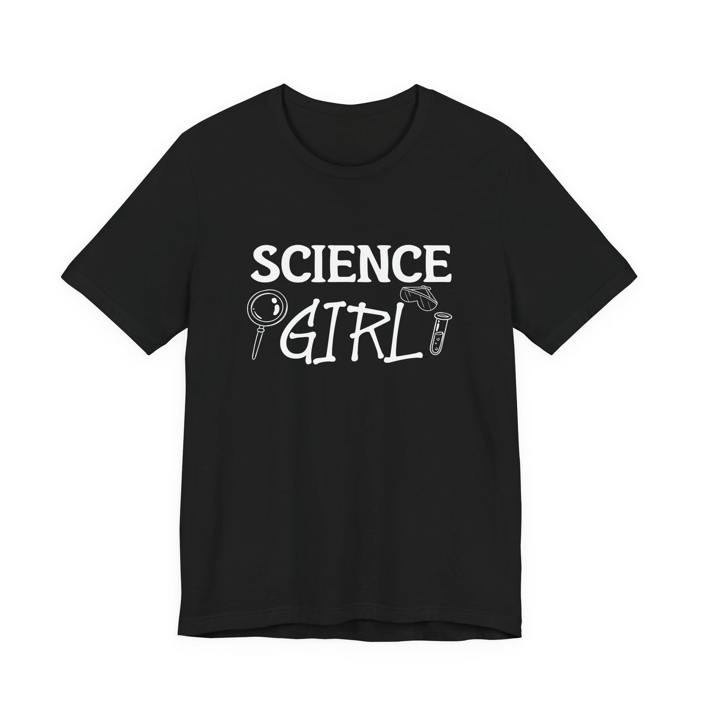 Science Girl T-Shirt – Cute STEM Graphic with Lab Equipment for Women and Girls