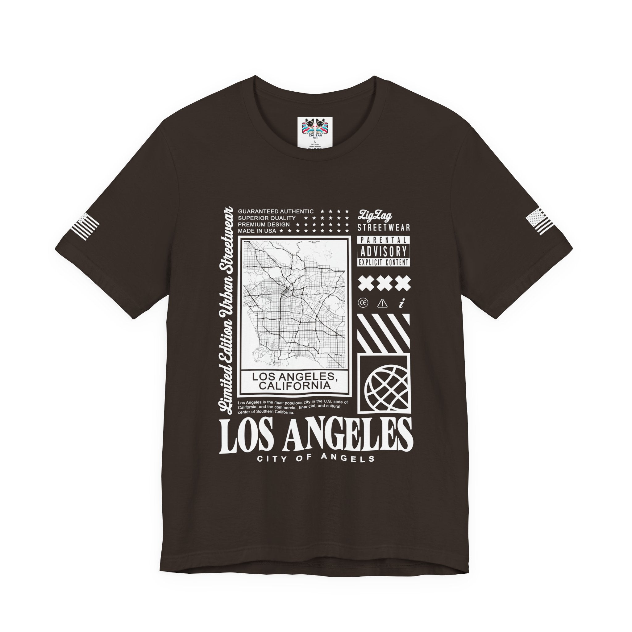 Los Angeles City of Angels T-Shirt – Limited Edition Urban Streetwear Map Graphic Tee