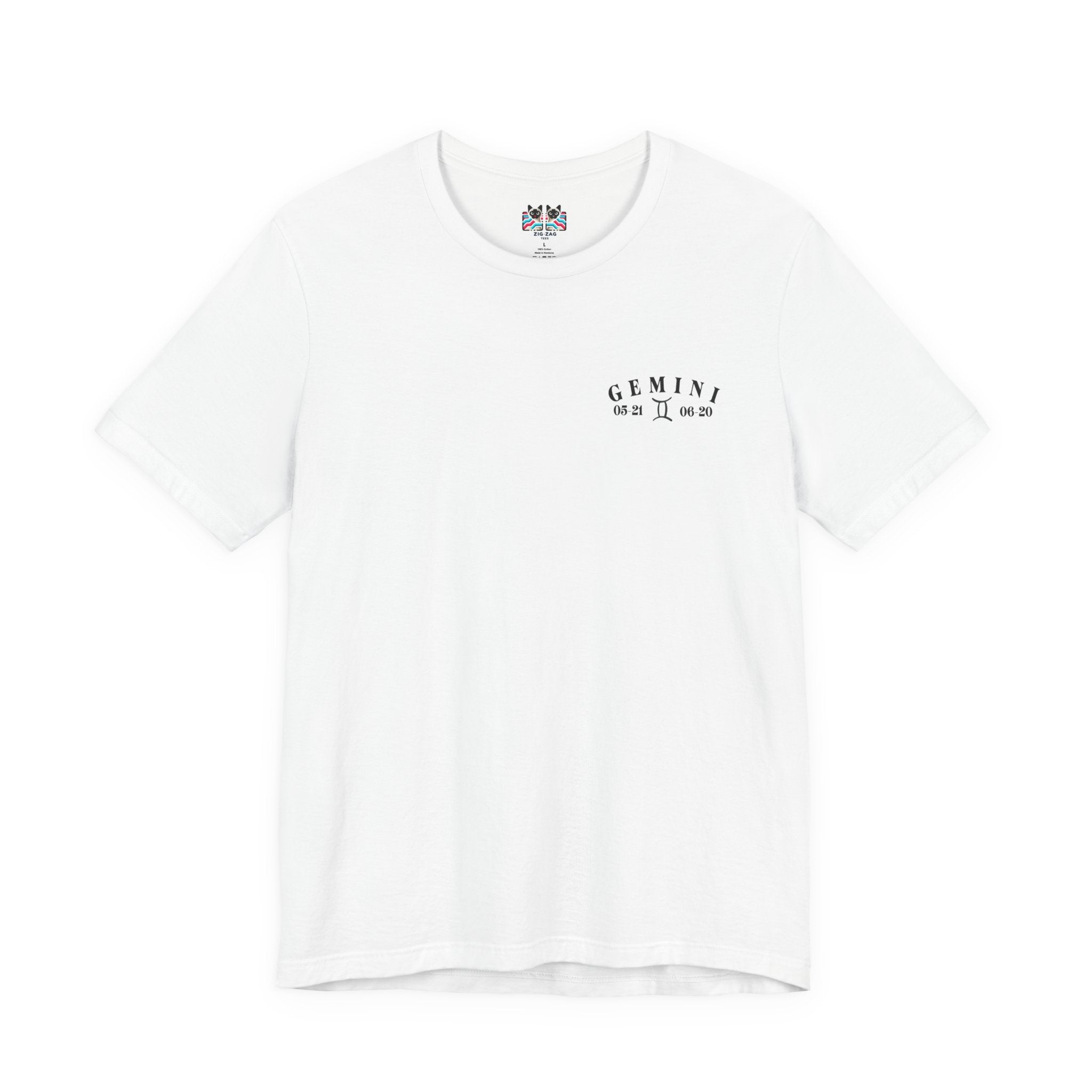 Gemini Zodiac T-Shirt – Ornate Twins with Constellation and Floral Design