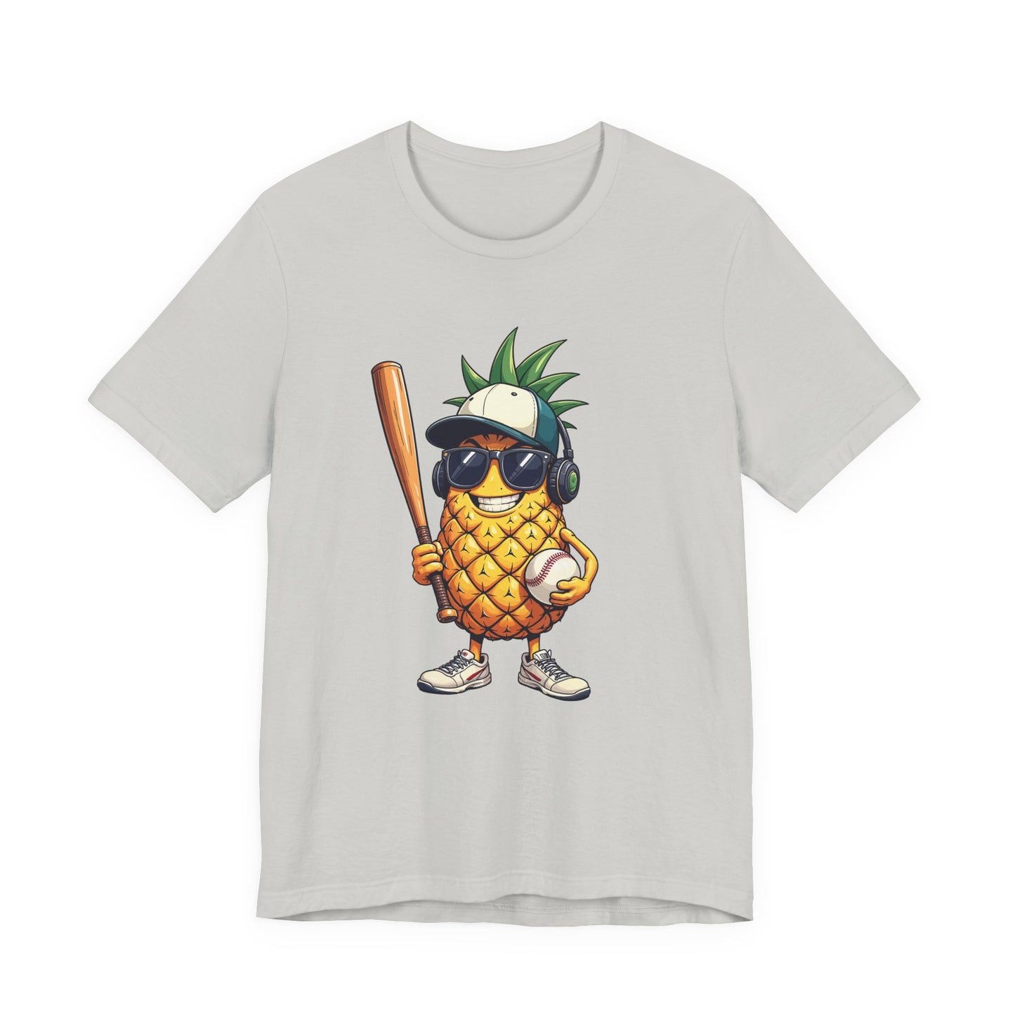 Pineapple Baseball Aggressive Mascot Tshirt Cool Fruit Sports Character