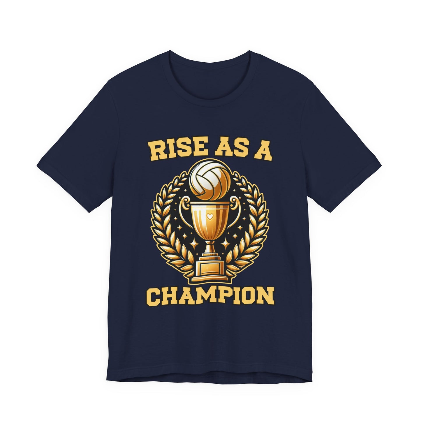 Raise as a Champion – Golden Trophy Victory Graphic T-Shirt