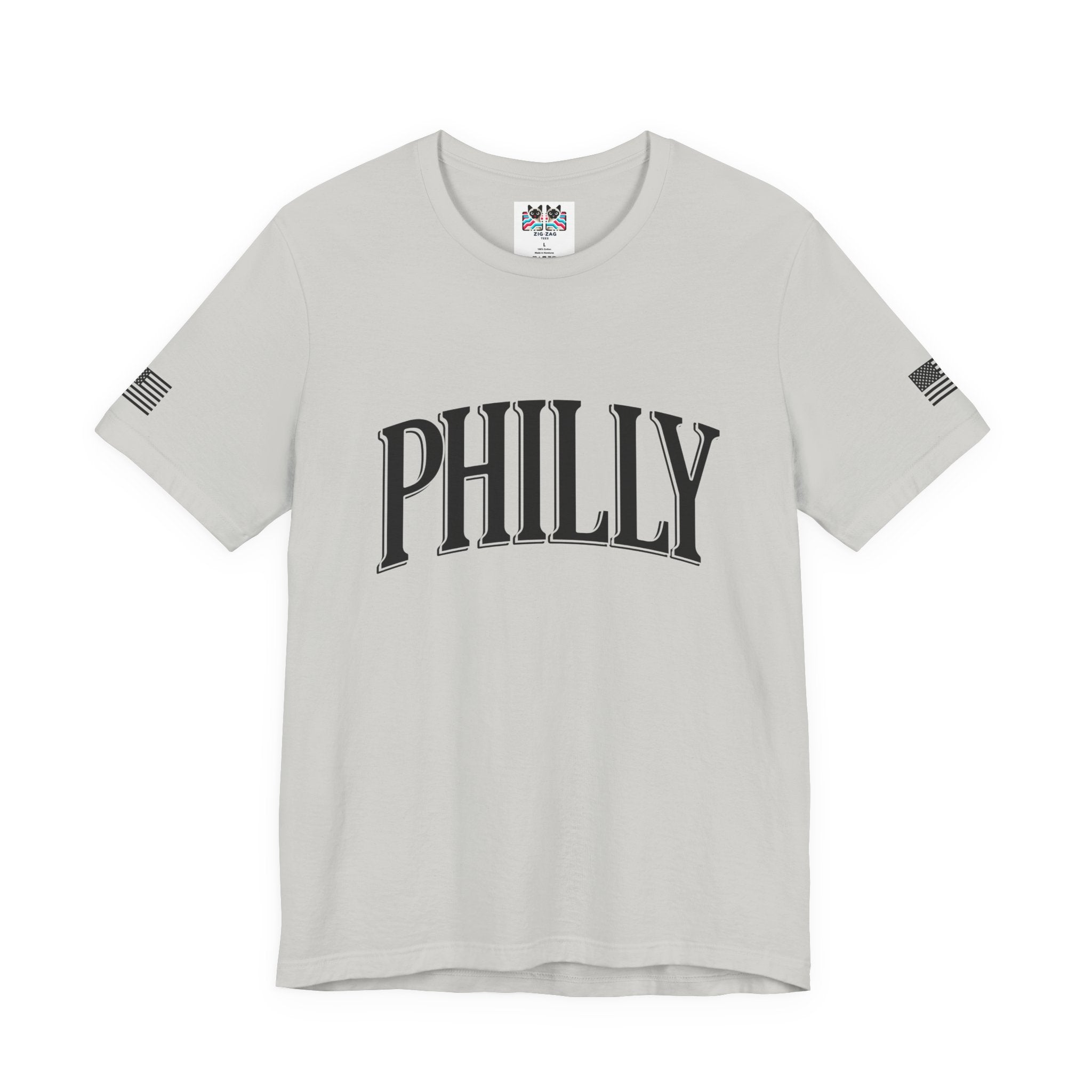 Philly T-Shirt – Bold Arched Classic Black Typography Graphic Tee