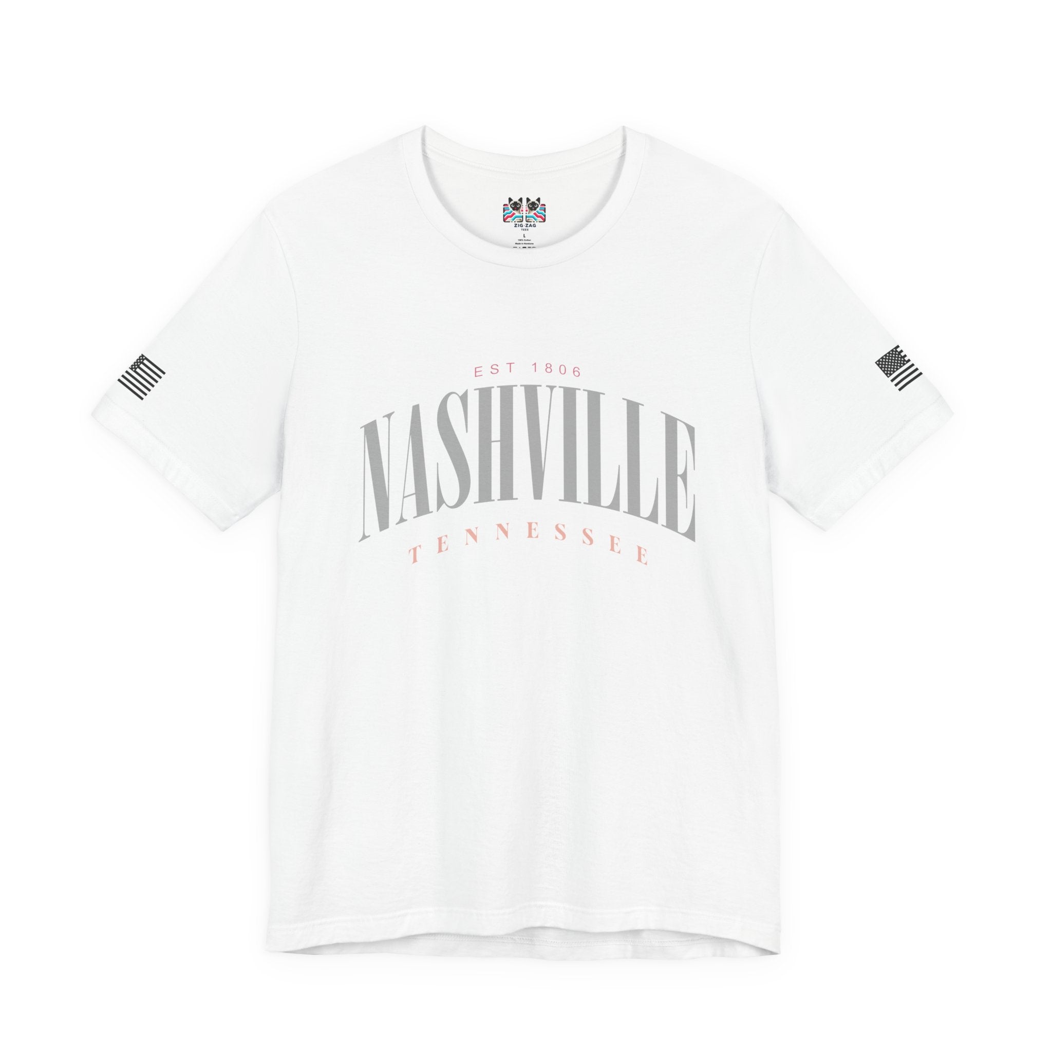 Nashville Tennessee EST 1806 T-Shirt – Faded Soft Arch Typography Tee