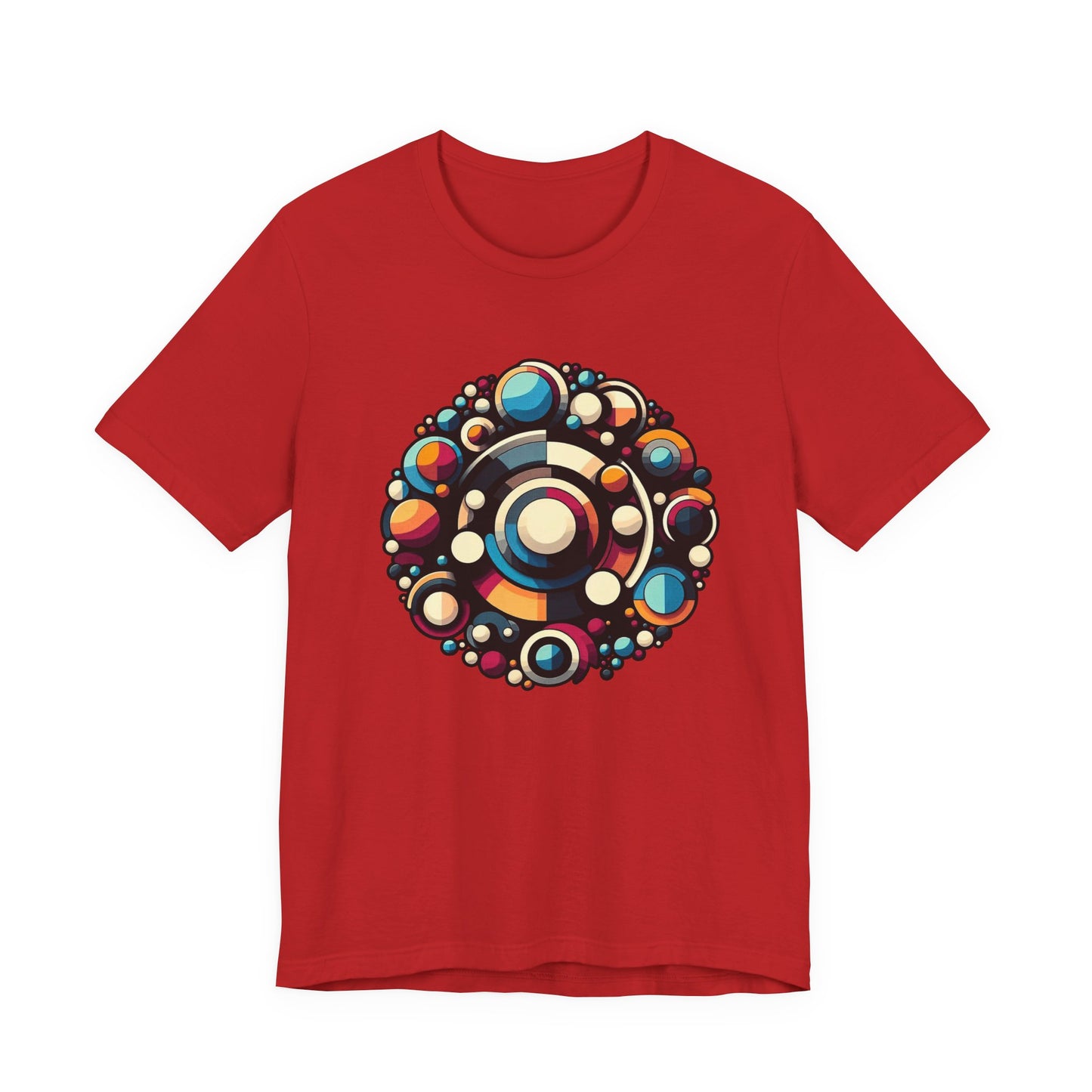 Circular Harmony – Colorful Circles Pattern Graphic T-Shirt
