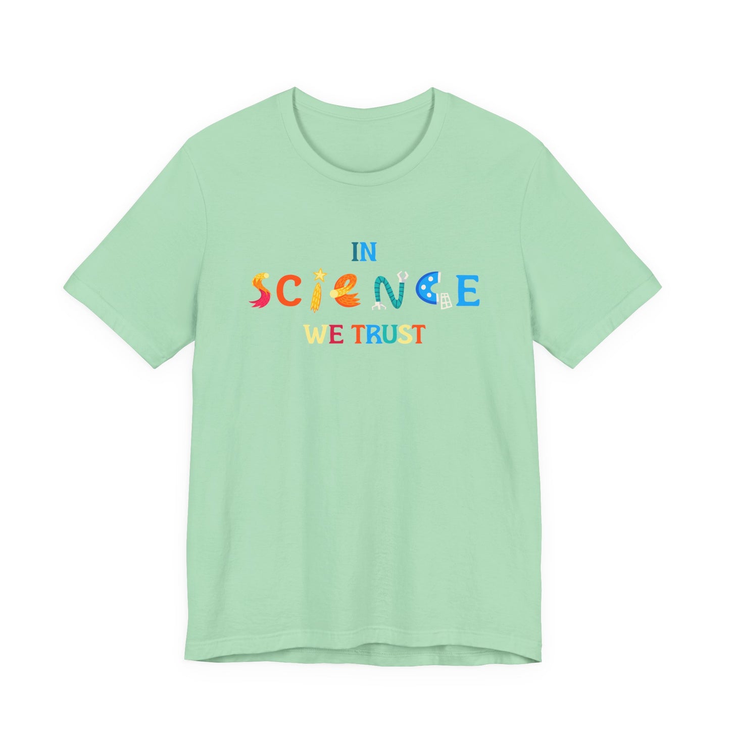 In Science We Trust T-Shirt – Lab Equipment Graphic STEM Lover Tee