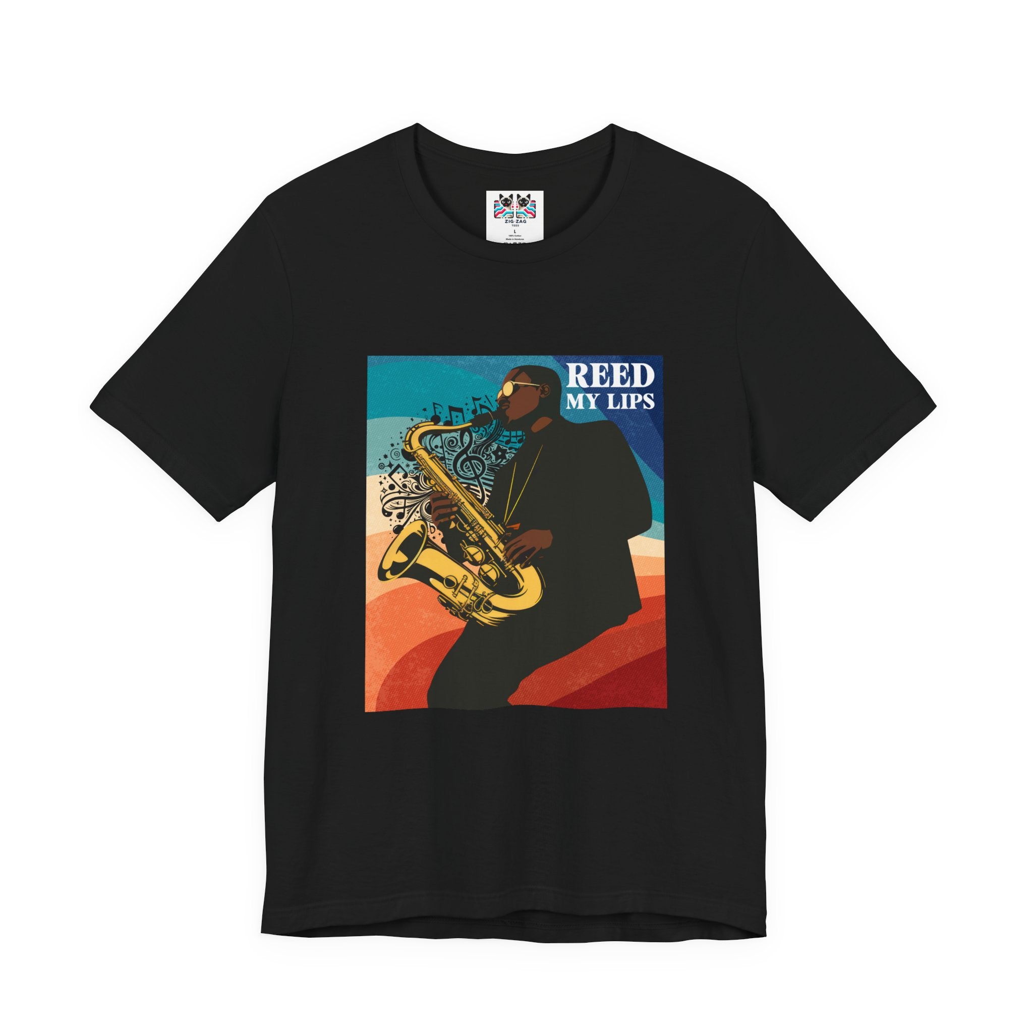 Reed My Lips Saxophone T-Shirt | Funny Jazz Musician Tee