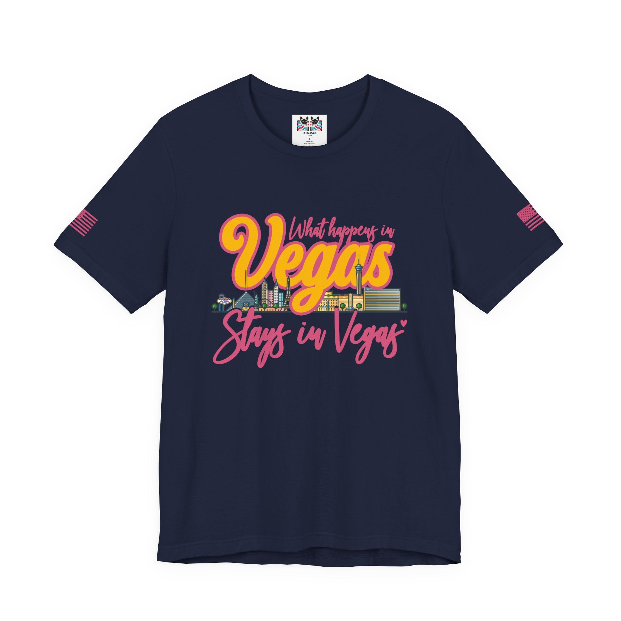 What Happens in Vegas Stays in Vegas T-Shirt – Retro Vegas Skyline Girls Trip Tee