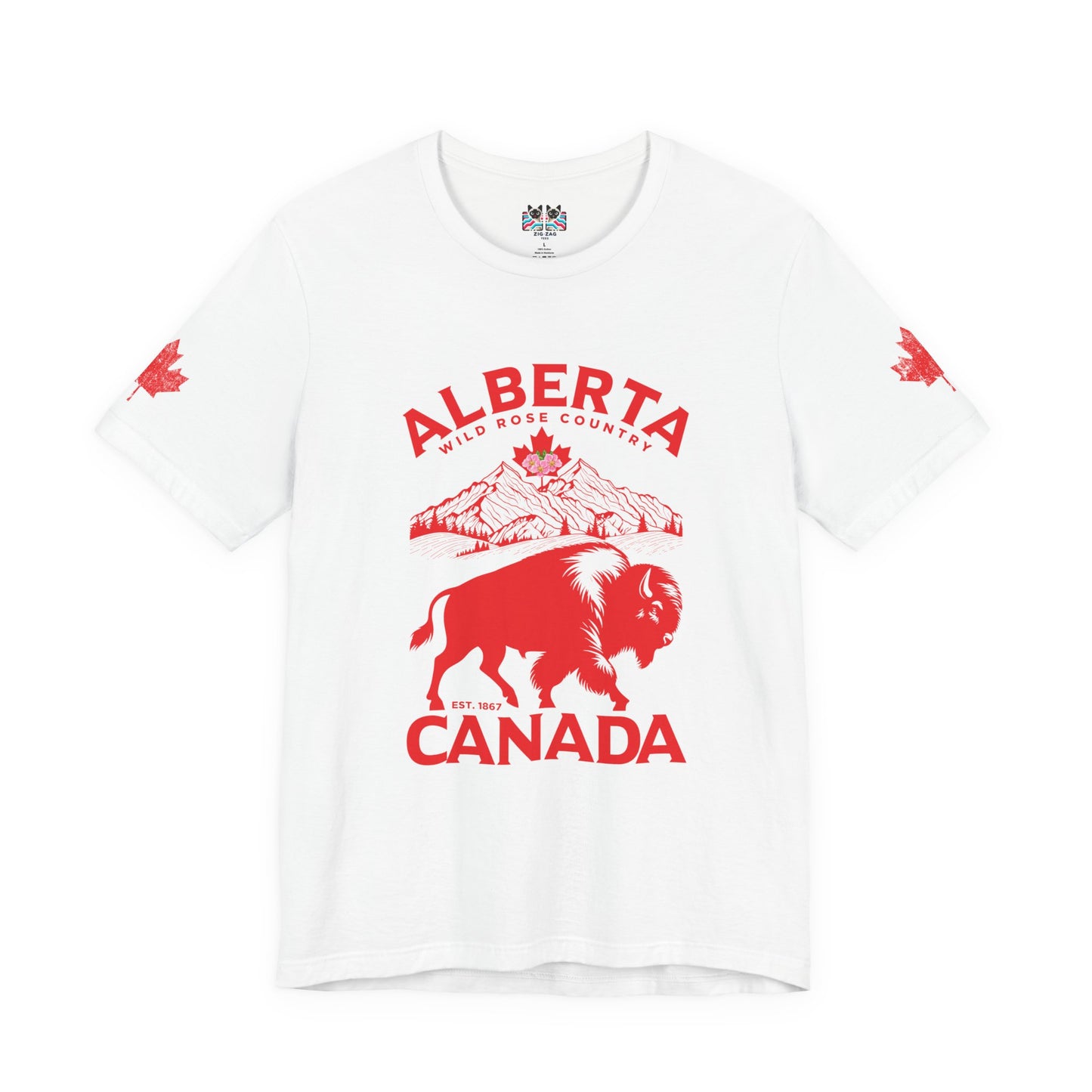 Alberta Wild Rose Country Bison T-Shirt