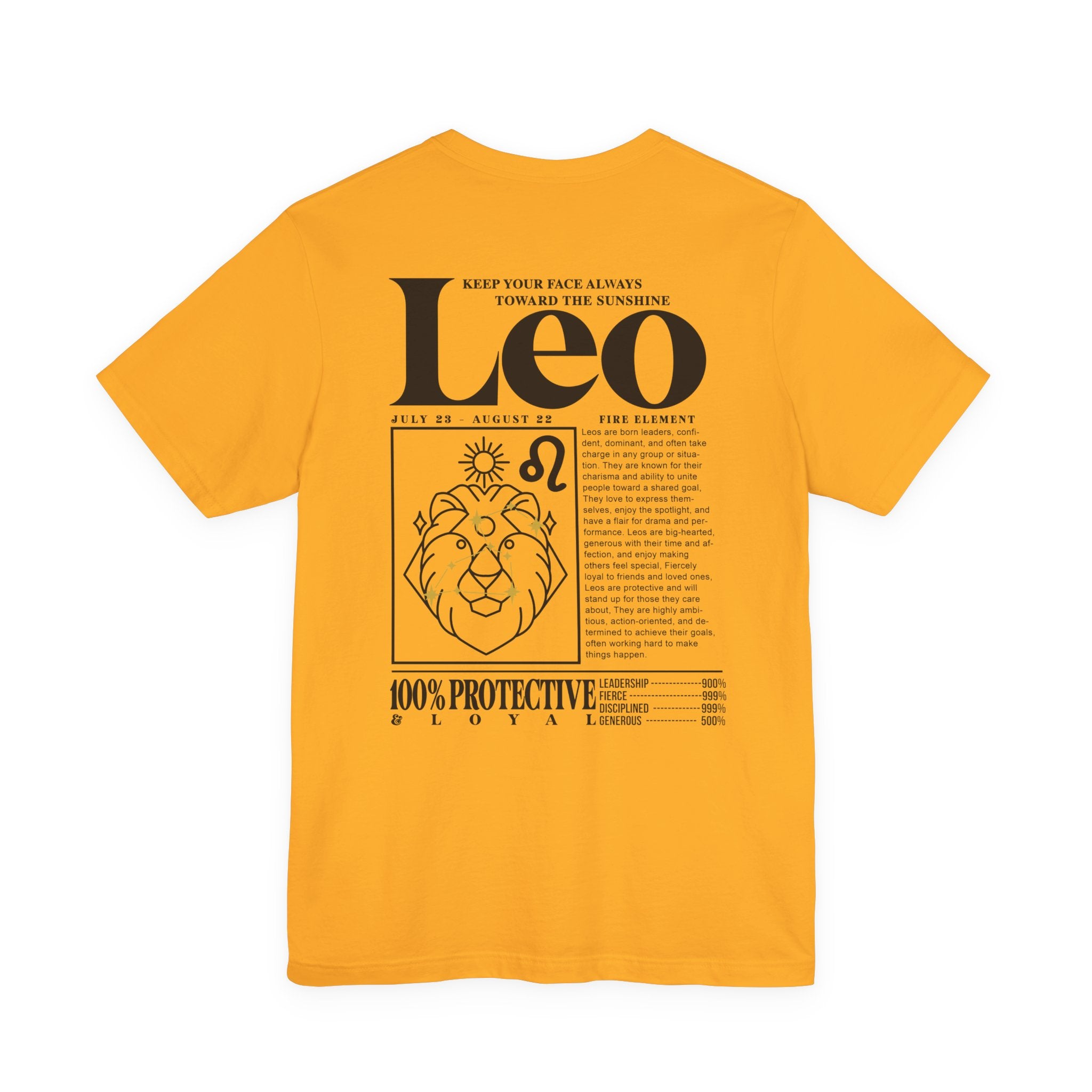 Leo Zodiac T-Shirt – Keep Your Face Always Towards the Sunshine Fire Element
