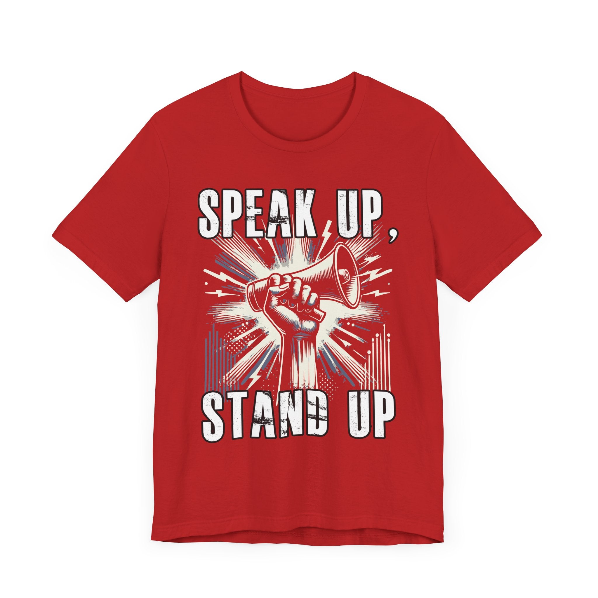 Speak Up, Stand Up | Hand Holding Raised Speaker Graphic T-Shirt