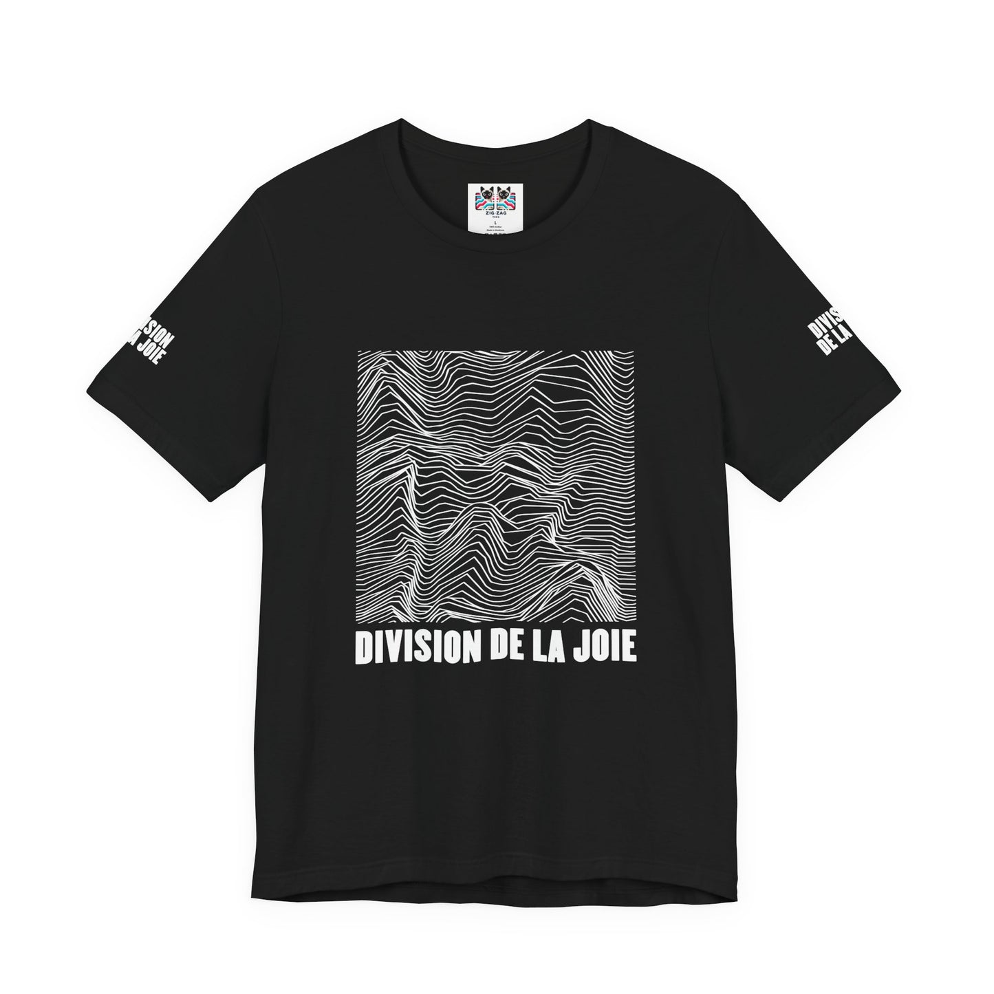Division De La Joie T-Shirt – French Joy Division Wave Pattern Graphic Tee