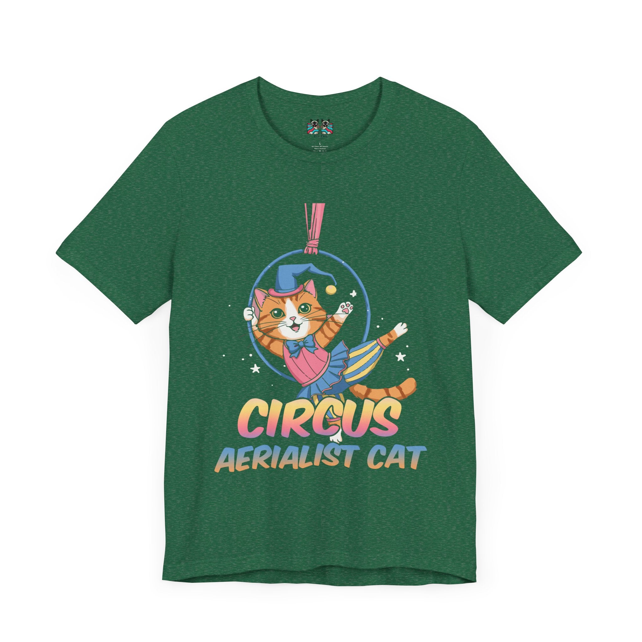 Circus Aerialist Cat - Cute and Funny Performer T-Shirt
