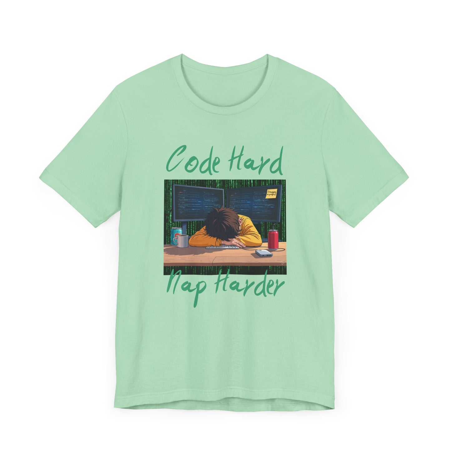 Code Hard Nap Harder Tee, Developer Sleep Shirt, Programmer Humor Top, Tech Life Graphic Tee, Sleep is Debugging Gift