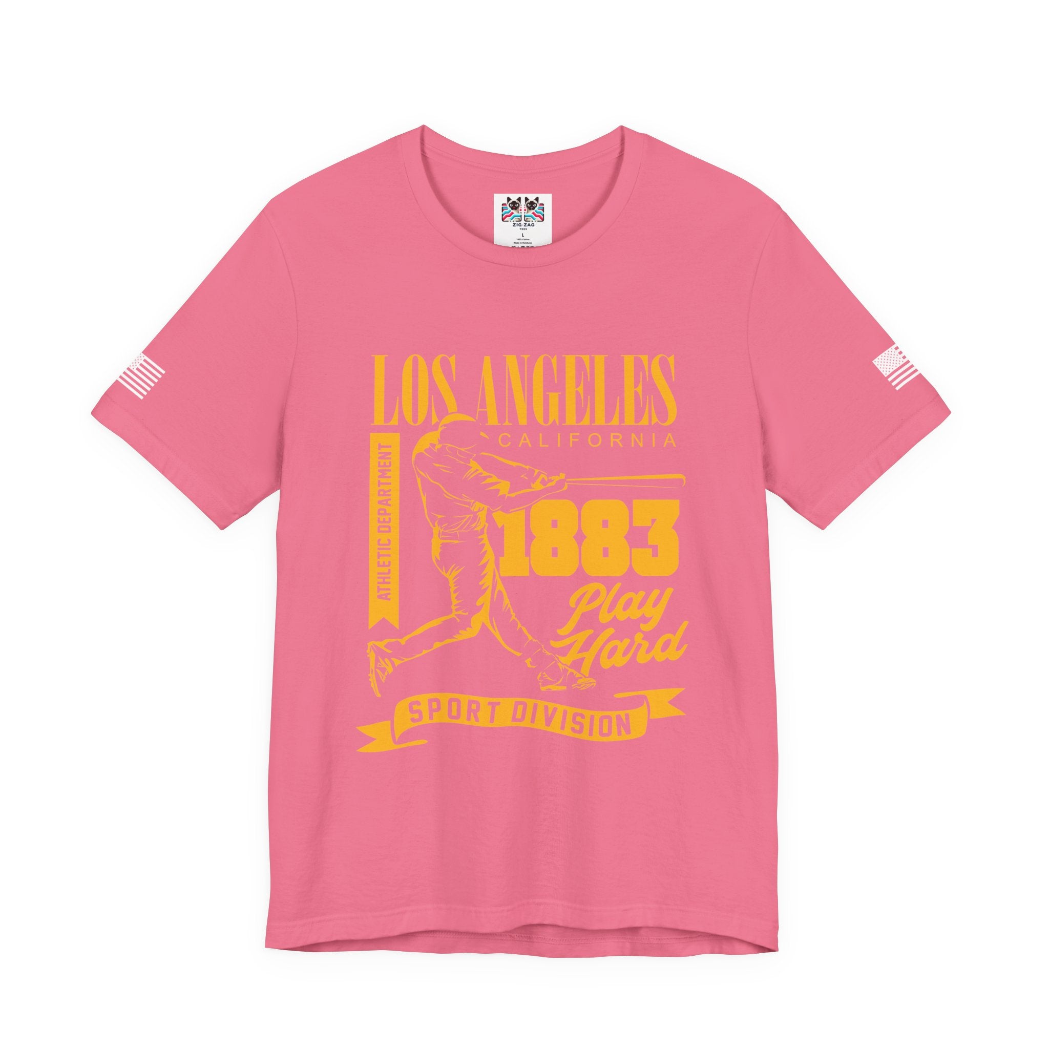 Los Angeles California Baseball T-Shirt – 1883 Play Hard Athletic Department Sport Division Tee