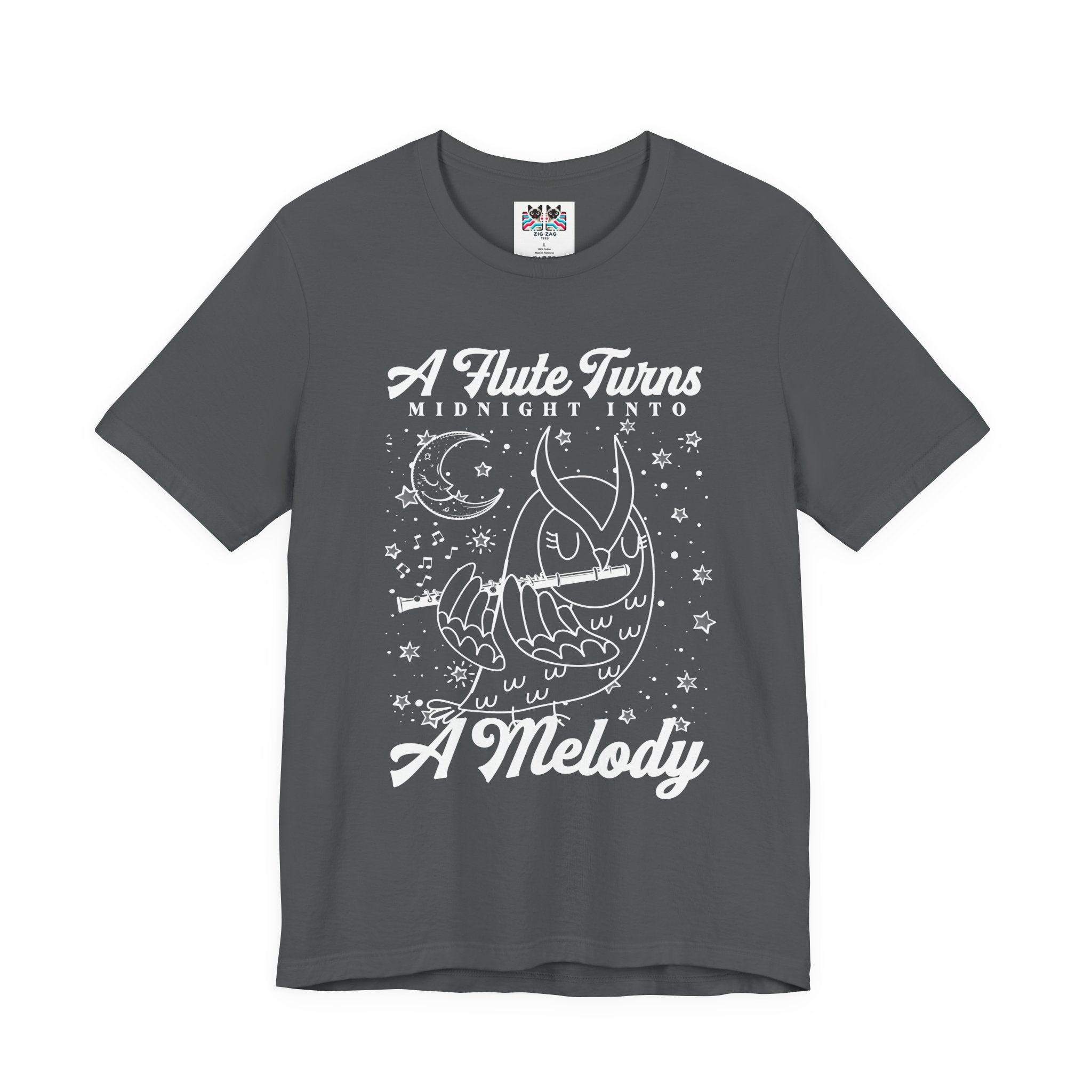 Owl Flute Midnight Melody Moonlight Music T-Shirt