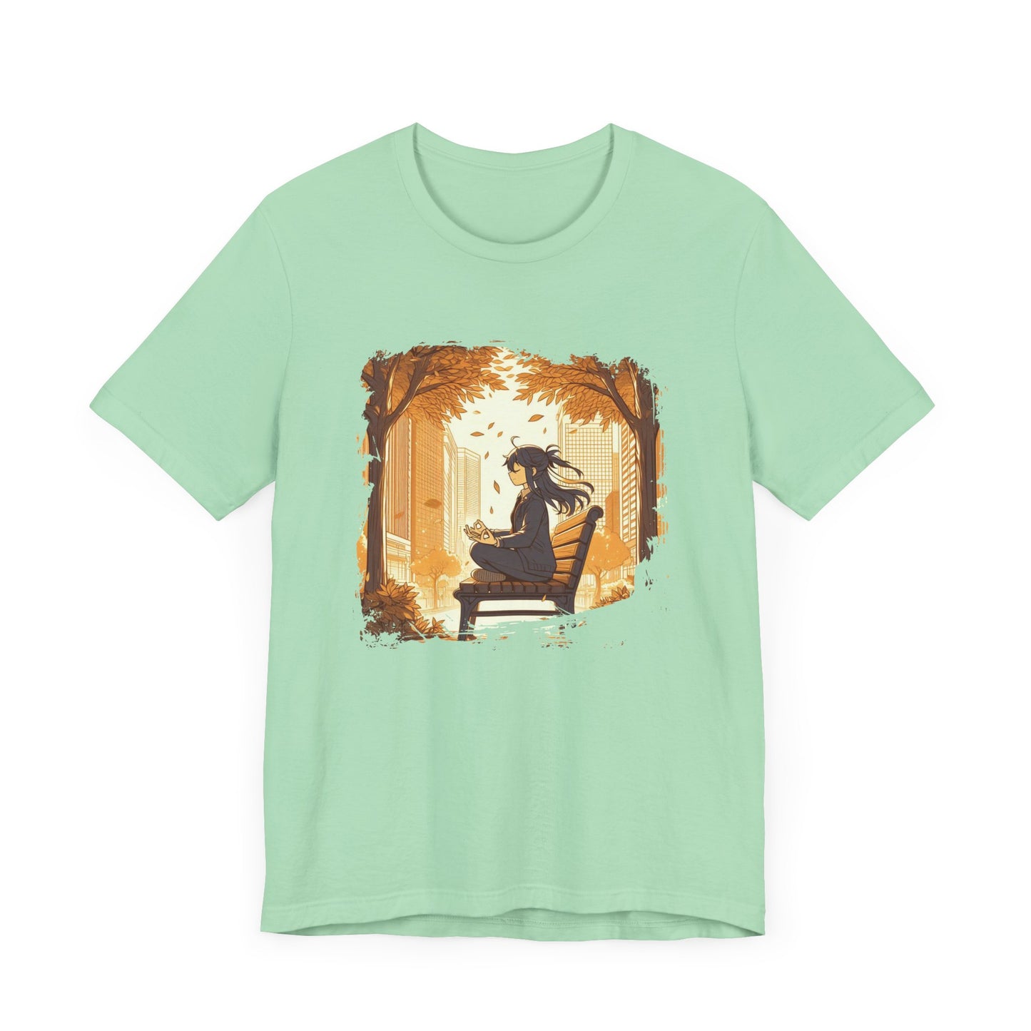 Urban Nature Meditating Girl Peace in the City T-Shirt