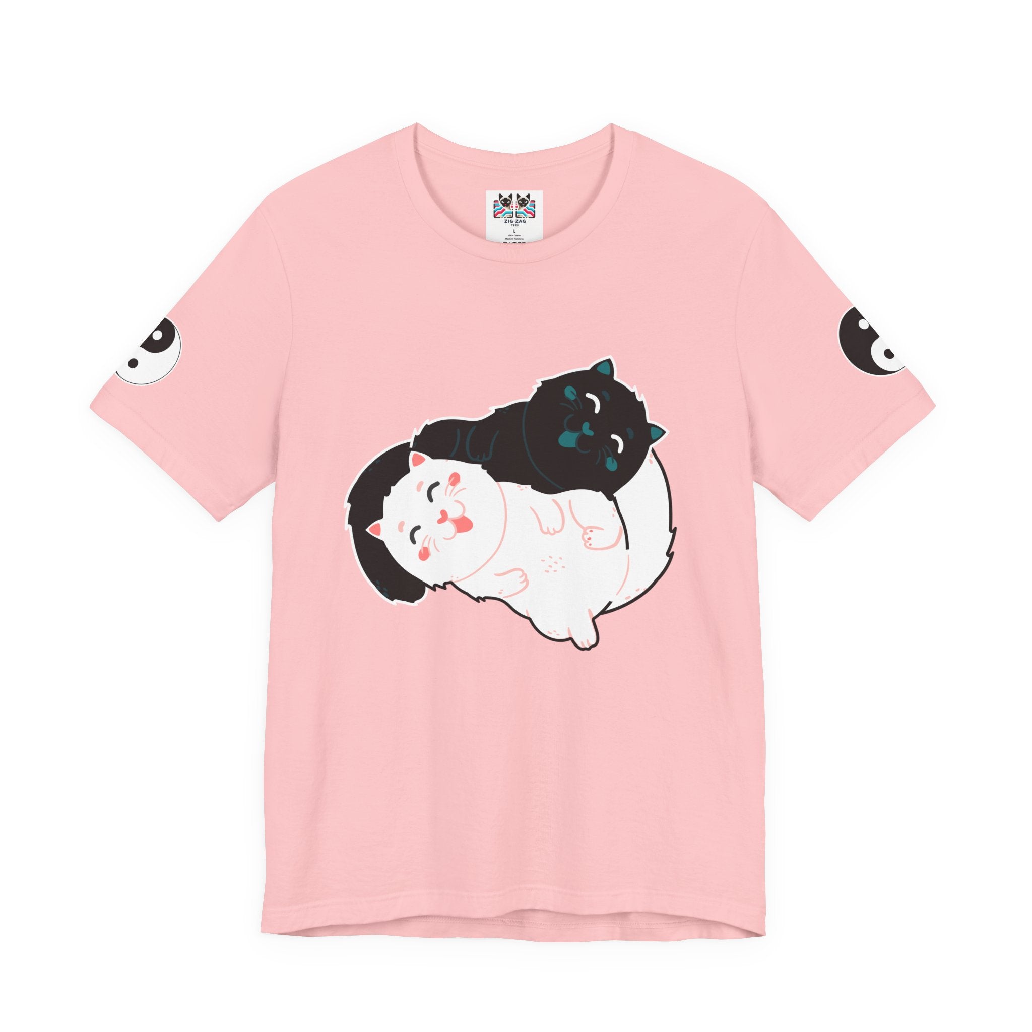Yin Yang Cats T-Shirt – Black and White Cat Balance Harmony Graphic Tee